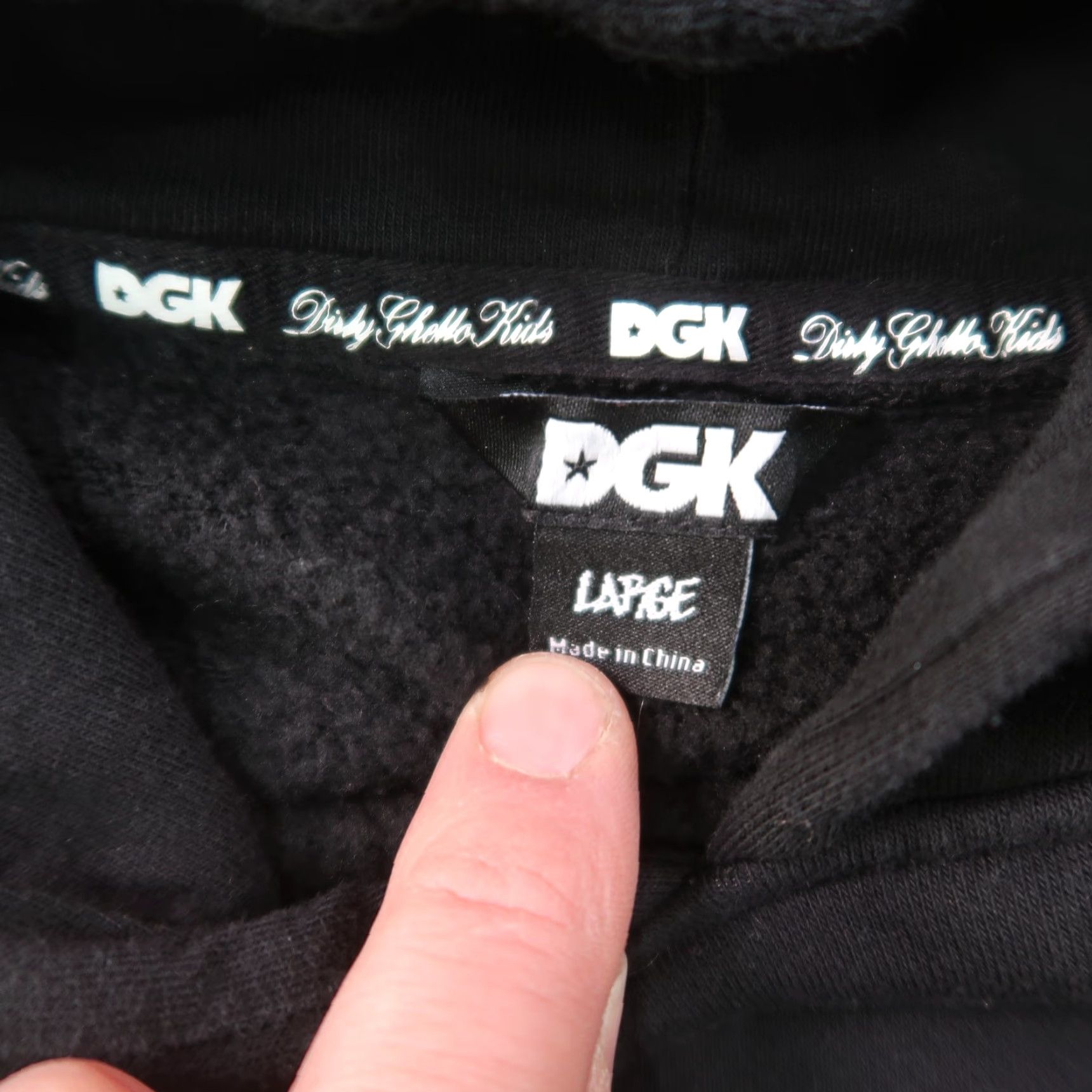 DGK DGK Hoodie Mens Large Black Pullover Sweatshirt Jason Friday The 13th Embroidered Hooded • Regular Fit, Cotton Fleece, Drawstring, Long Sleeve, Knit Size US L / EU 52-54 / 3 - 6 Thumbnail