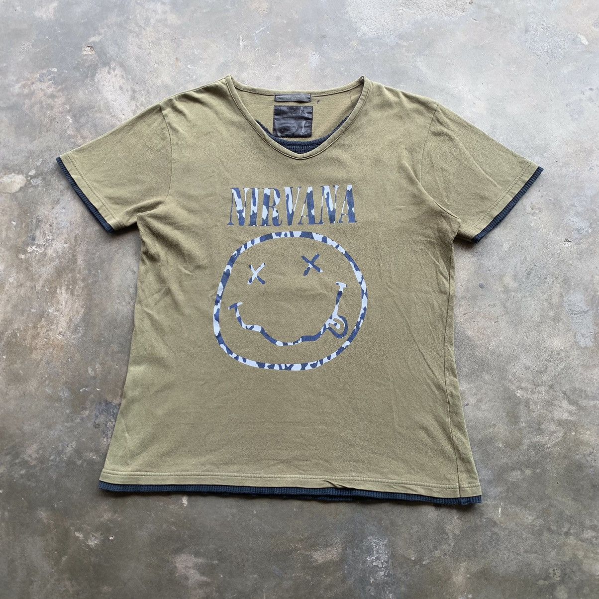 image of Band Tees Rush Hour Nirvana Double Layer in Brown, Men's (Size Medium)