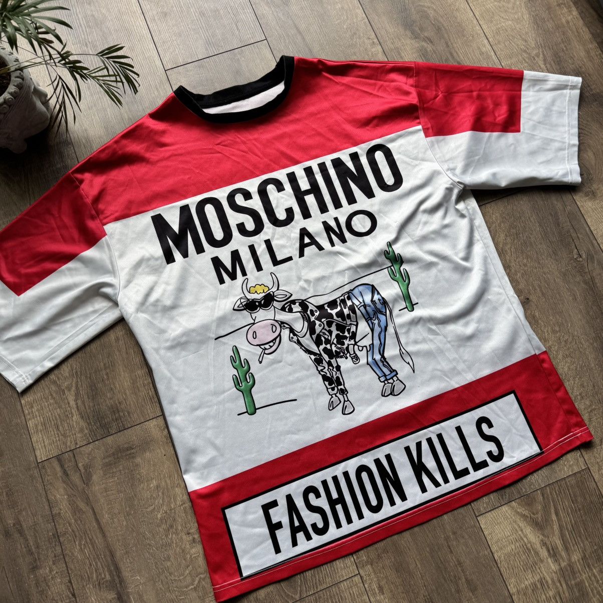 Moschino Moschino Fashion Kills Tee Shirt Jeremy Scott Hype Jersey Size US S / EU 44-46 / 1 - 4 Thumbnail