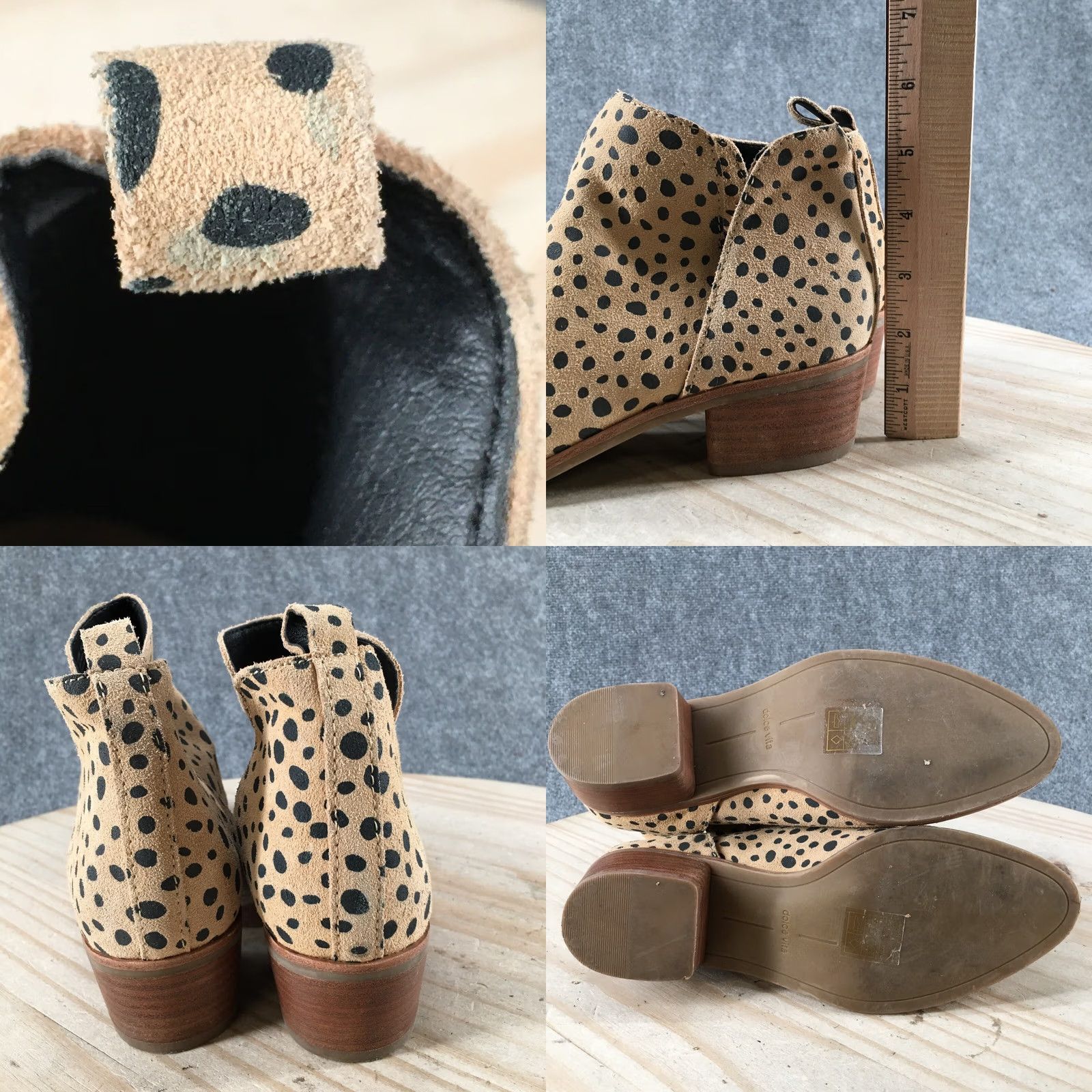 Dolce Vita Dolce Vita Boots Womens 7.5 M Kaidie Ankle Booties Leopard Beige Leather N/A Size US 8 / IT 38 - 8 Thumbnail