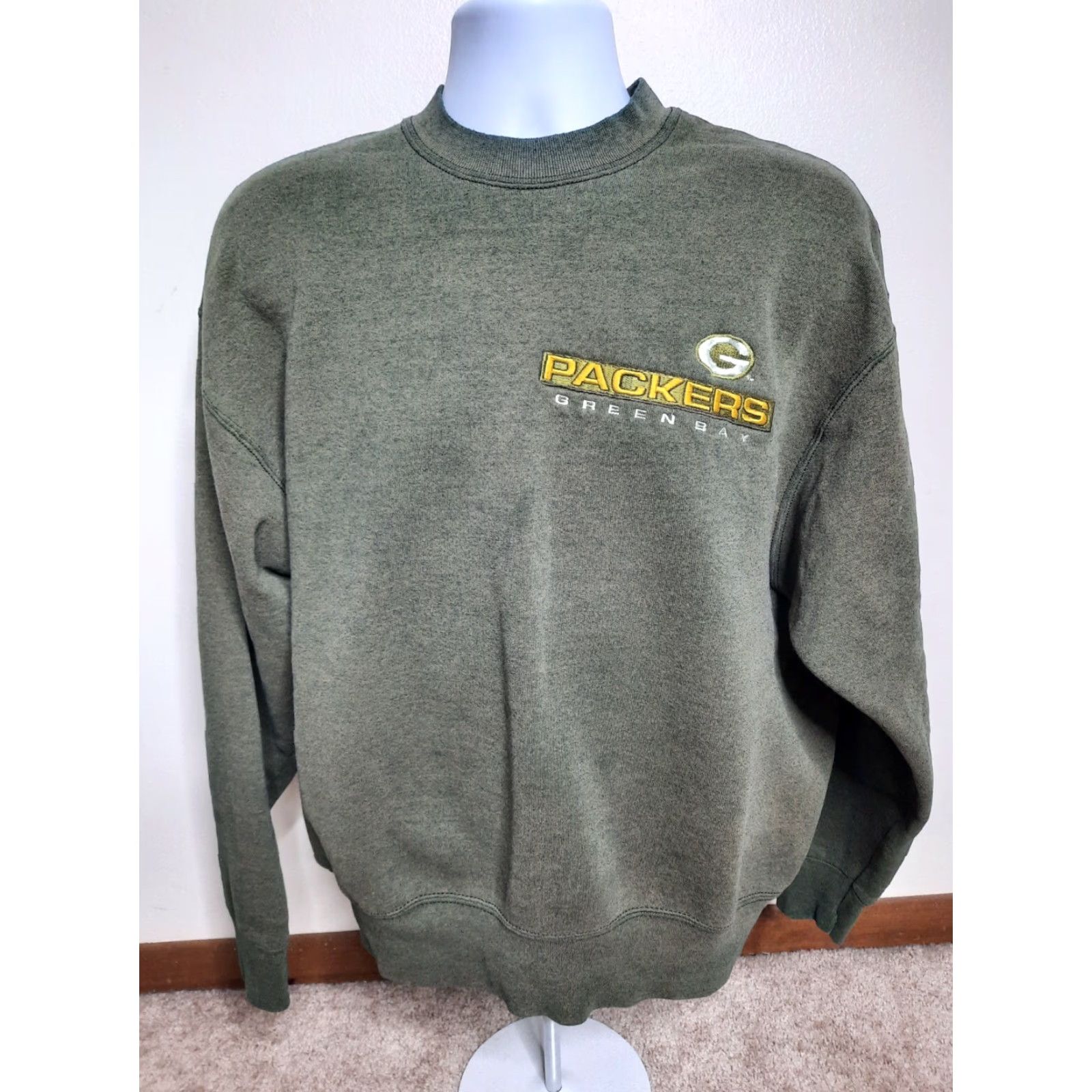 Salem Sportswear VINTAGE 90s Salem Sportswear Green Bay Packers NFL Crewneck Sweatshirt Men XL Made In USA Green Size US XL / EU 56 / 4 - 5 Thumbnail
