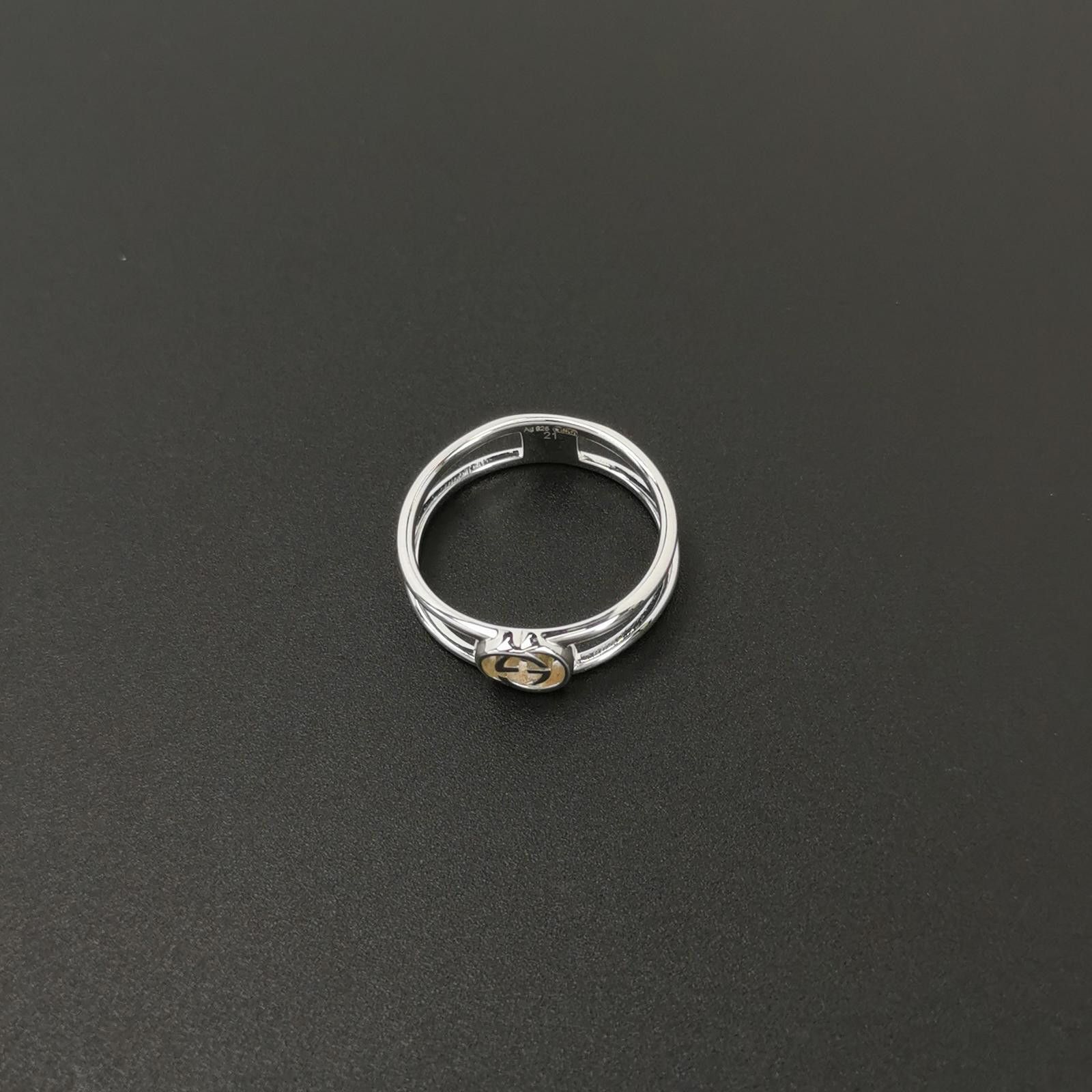 Gucci Gucci Interlocking S925 Interlocking Double G Ring Size 21 Size ONE SIZE - 5 Thumbnail
