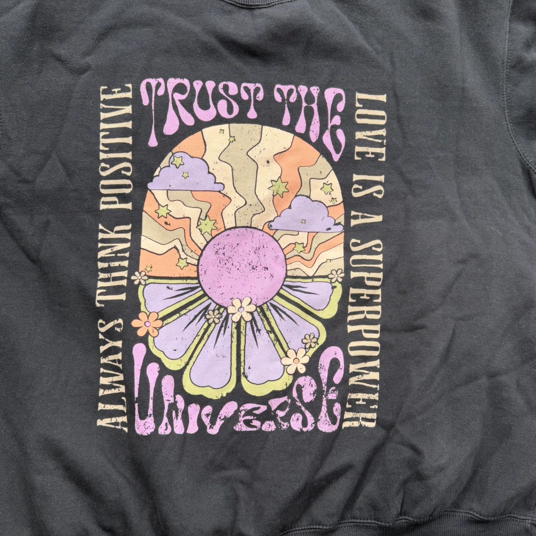 Show Me Your MuMu Show Me Your Mumu Sweatshirt Womens M Black Pullover Graphic Flower Quotes Bodys? Size M / US 6-8 / IT 42-44 - 6 Thumbnail