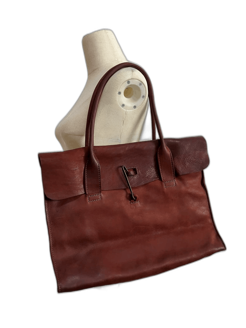 Loewe Tagliovivo Rust Red Leather Handbag Size ONE SIZE - 1 Thumbnail