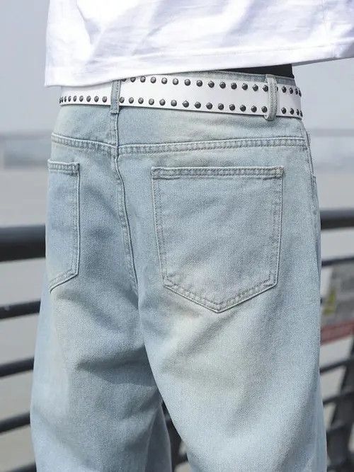 Japanese Brand Casual Skate Baggy Denim Jeans Loose 2000s Size US 32 / EU 48 - 4 Thumbnail