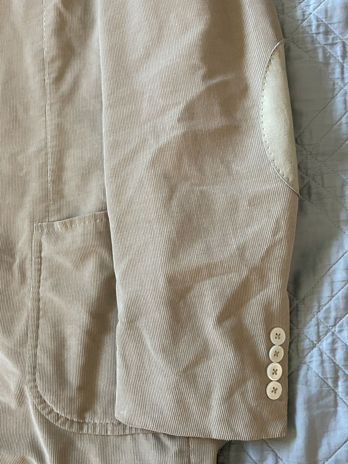 Isaia Deconstructed Patch Pocket Corduroy Jacket Size 48R - 2 Thumbnail