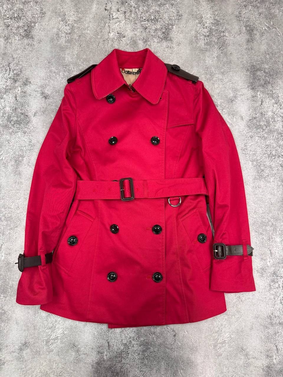 Burberry Burberry Women's Short Trench Coat Red Size S Size S / US 4 / IT 40 - 1 Thumbnail