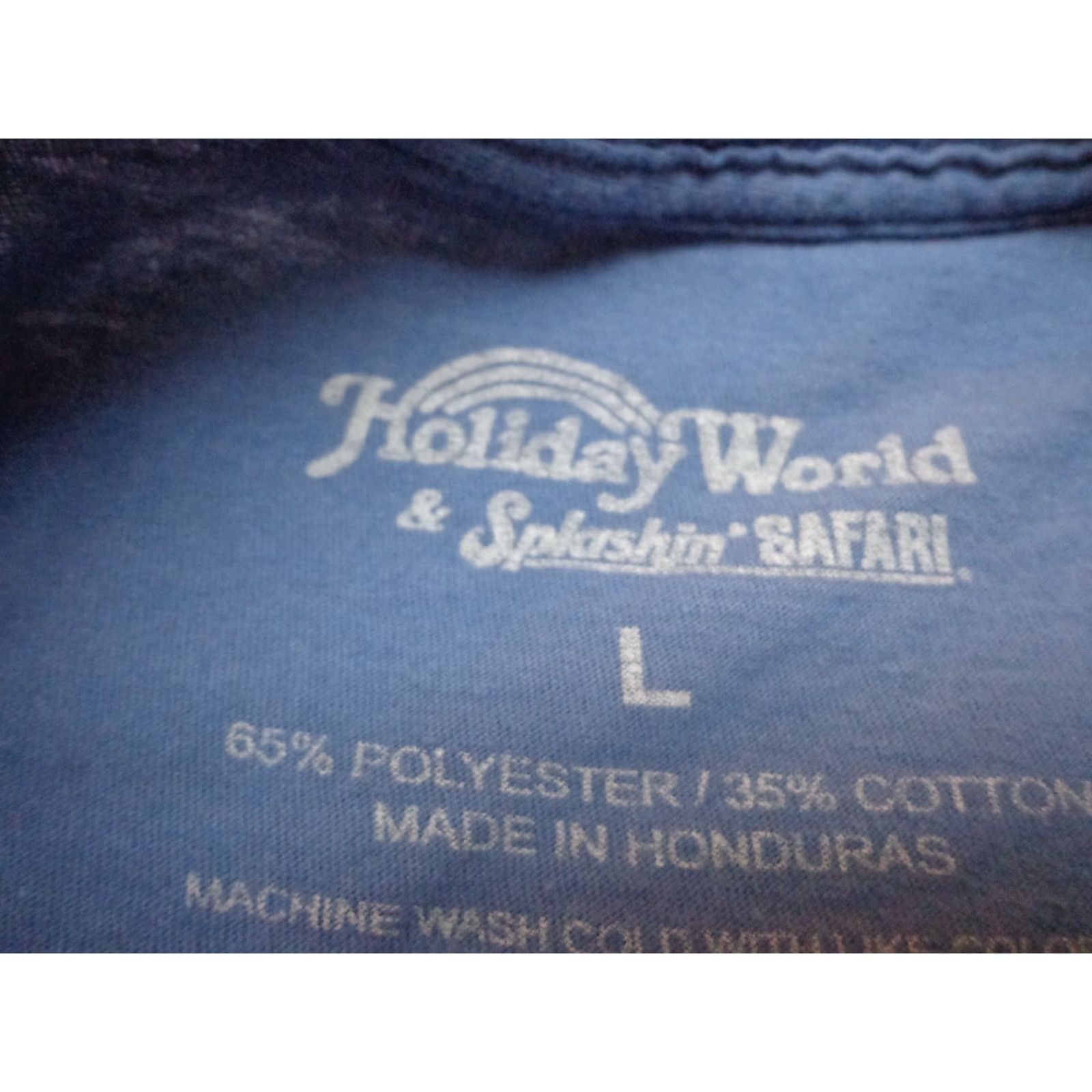 Vintage Holiday World Thunderbird Rollercoaster T Shirt Large Unisex Adults Blue Size US L / EU 52-54 / 3 - 3 Thumbnail