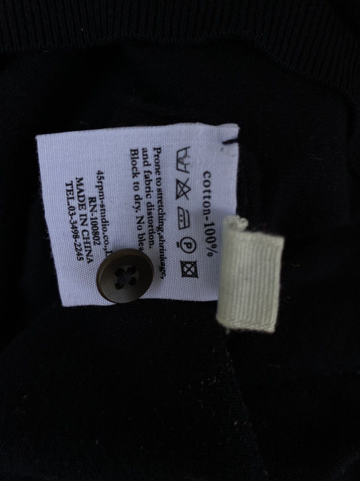 Designer 45rpm black polo shirt Size XS / US 0-2 / IT 36-38 - 7 Thumbnail
