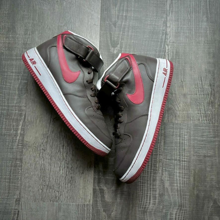 Nike NIKE • Air Force 1 Mid 07 Players "Brown/Red" (11.5M) Size US 11.5 / EU 44-45 - 12 Thumbnail