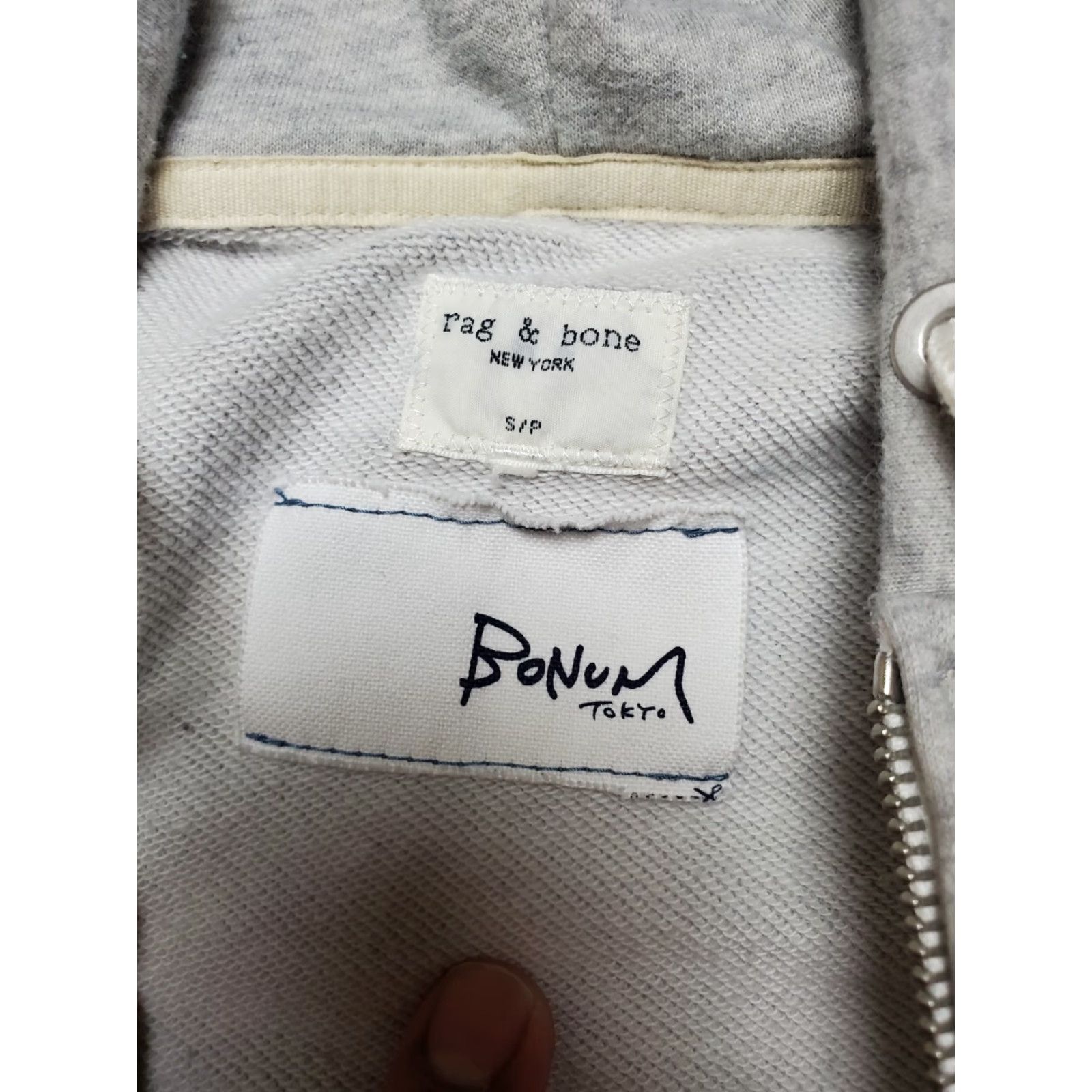 Rag & Bone VINTAGE Rag & Bone Bonum Paint Splash Hoodie XL Gray Cotton Blend Fleece Logo Full Zip Hooded Oversized Mens Accessories? Size US XL / EU 56 / 4 - 5 Thumbnail