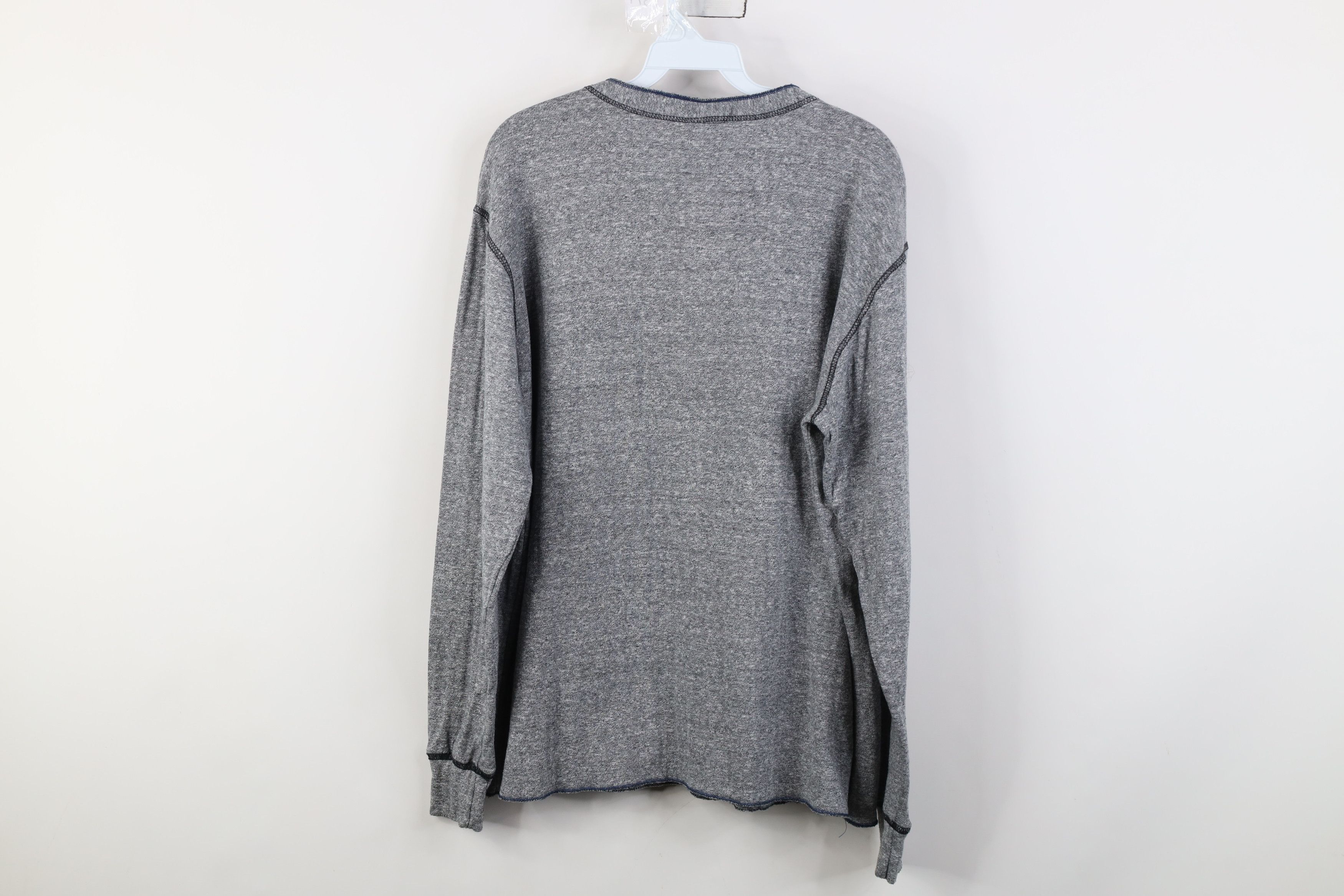 Vintage Vintage 90s Streetwear Long Sleeve Henley T-Shirt Gray Size US XL / EU 56 / 4 - 9 Thumbnail