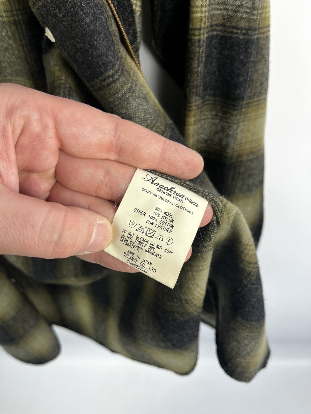 ANACHRONORM ANACHRONORM flannel leather shirt size m made japan Size US M / EU 48-50 / 2 - 13 Thumbnail