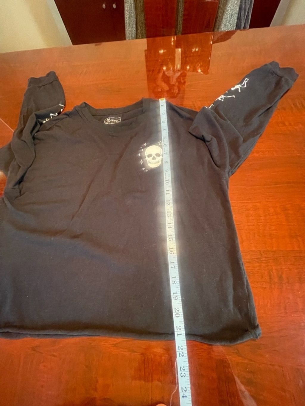 Other Miken Flow Skeleton Moon Star Black Cropped Graphic Tee XL Size XL / US 12-14 / IT 48-50 - 7 Thumbnail