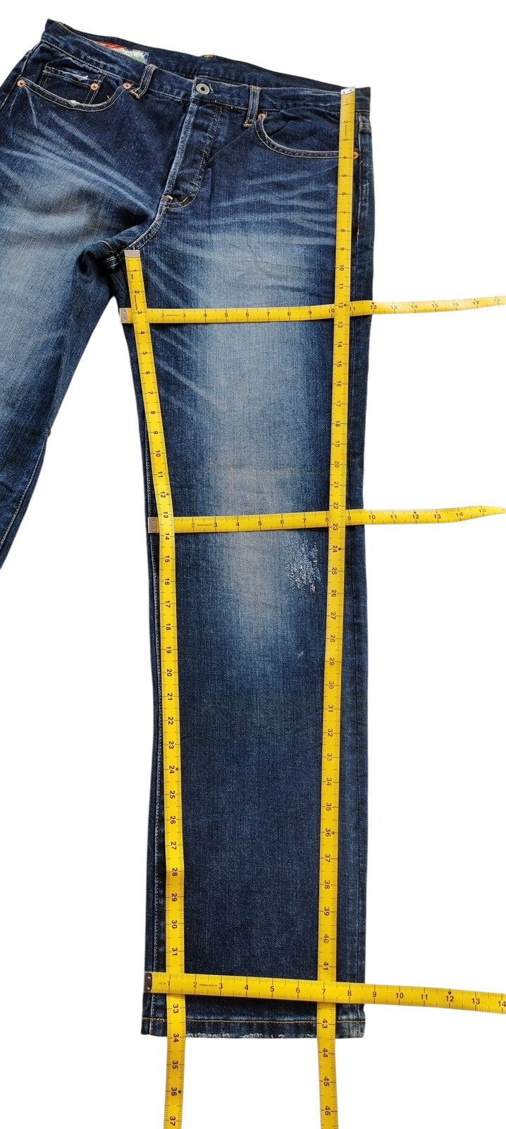 Kapital Vintage Rock Wood Patches Faded Jeans Size US 34 / EU 50 - 12 Thumbnail