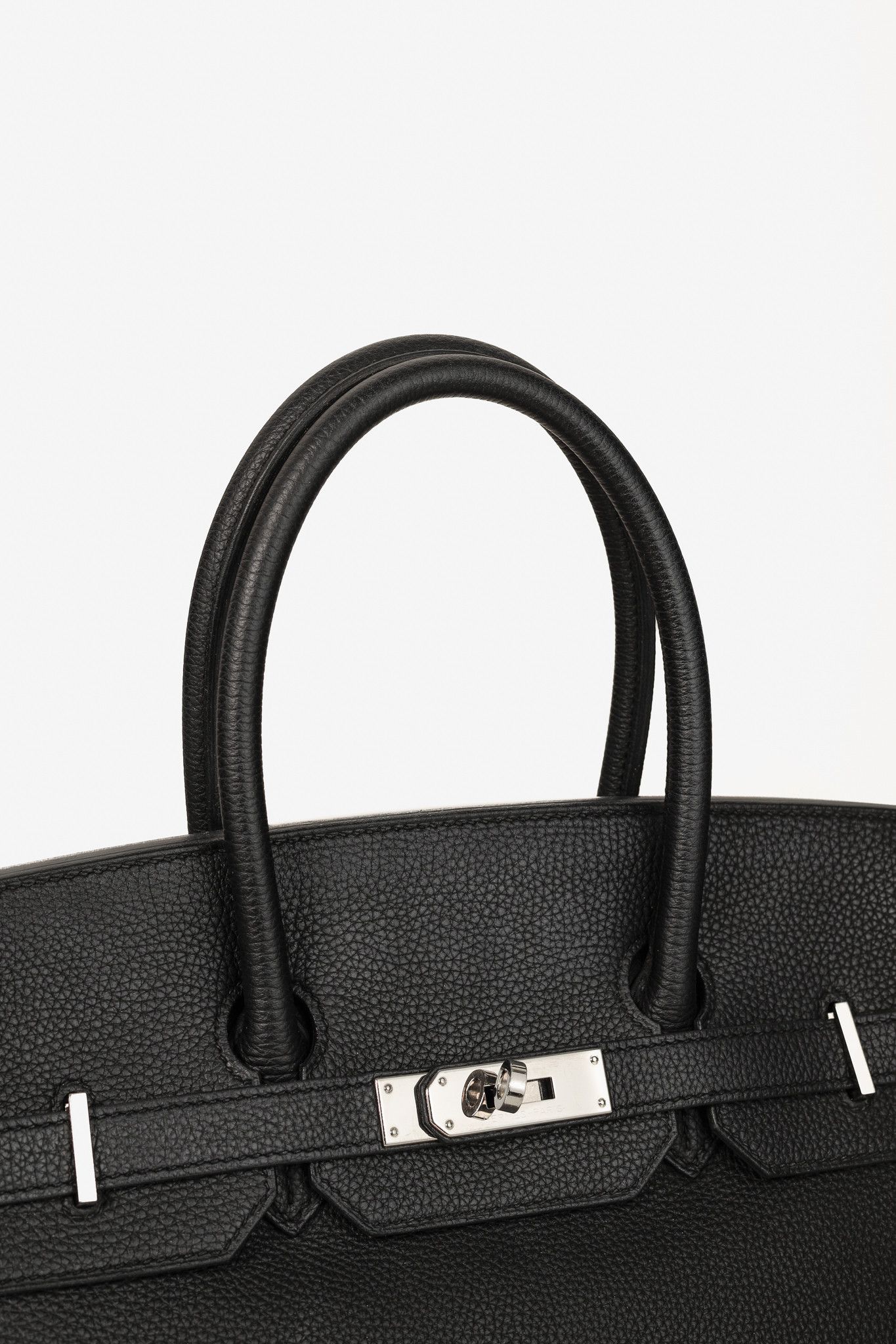 Hermes Hermes Birkin 35 Black Taurillon Clemence Leather Tote Size ONE SIZE - 12 Thumbnail