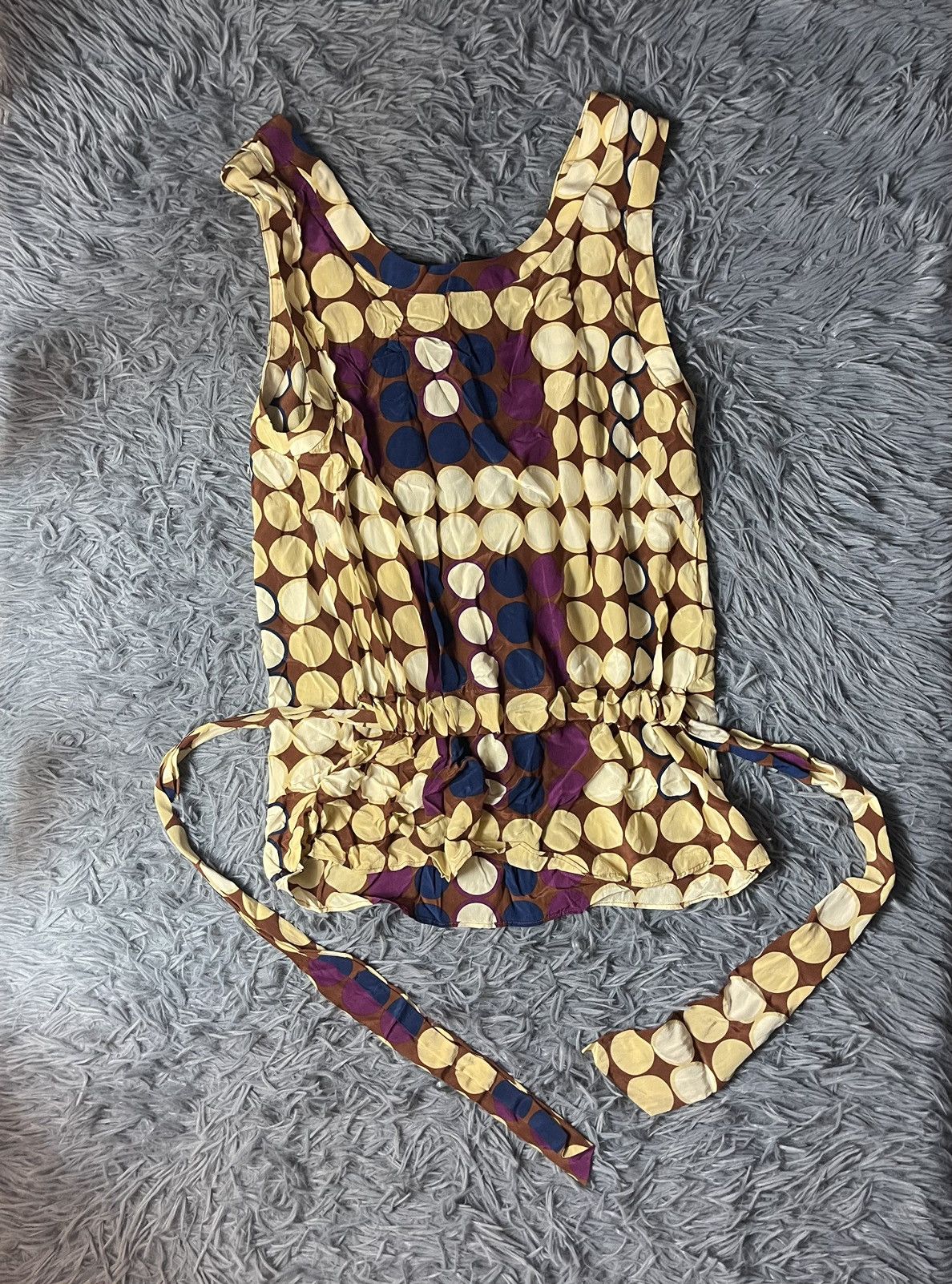 H&M × Marni Marni x H&M 100% silk blouse tank top | Grailed