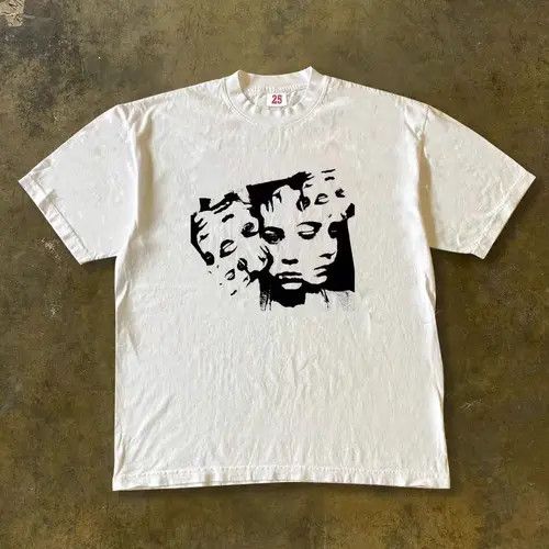 Japanese Brand White casual retro face print t-shirt Size US M / EU 48-50 / 2 - 1 Thumbnail
