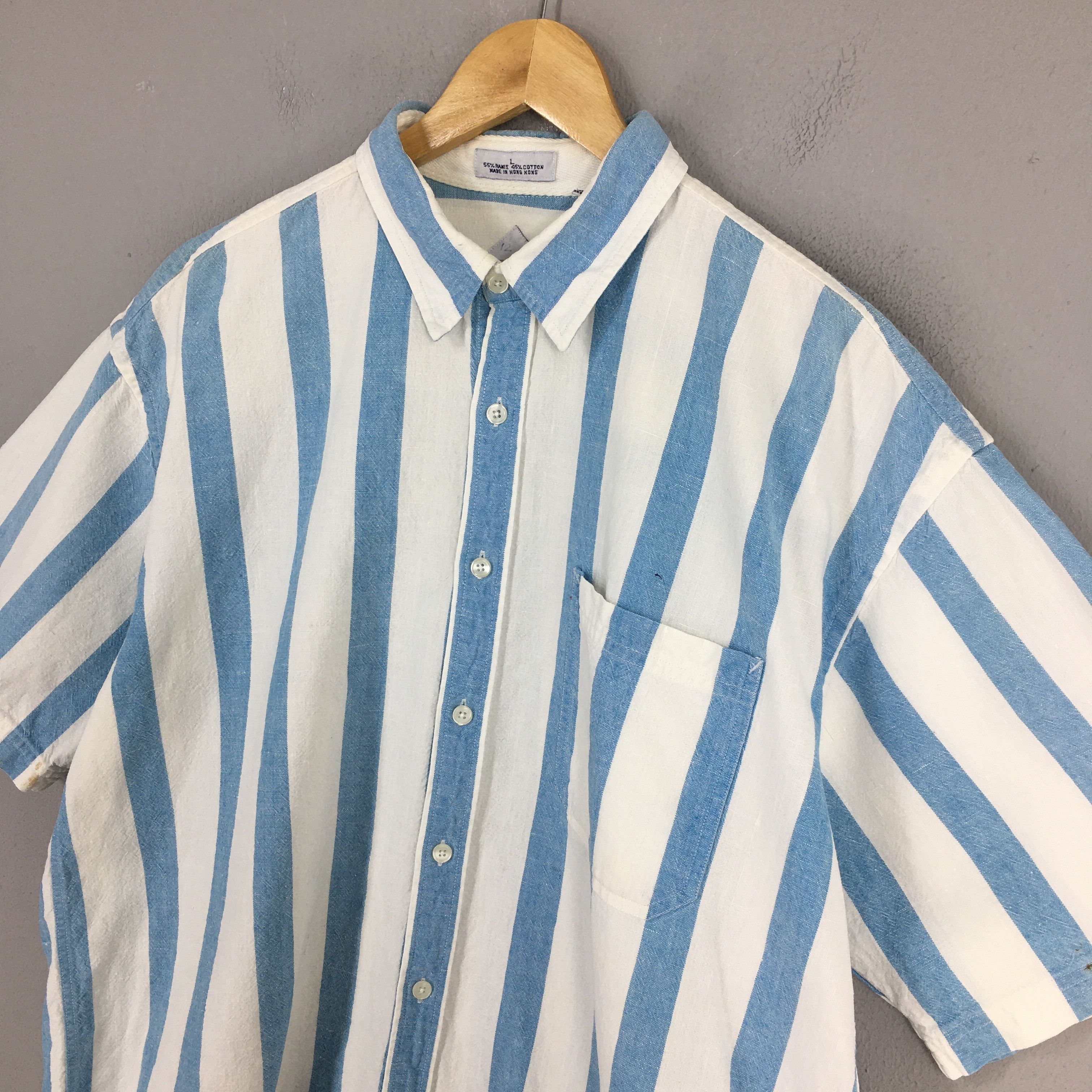 Vintage Vintage London Fog Stripes Flannel Denim Shirt Large Size US L / EU 52-54 / 3 - 3 Thumbnail