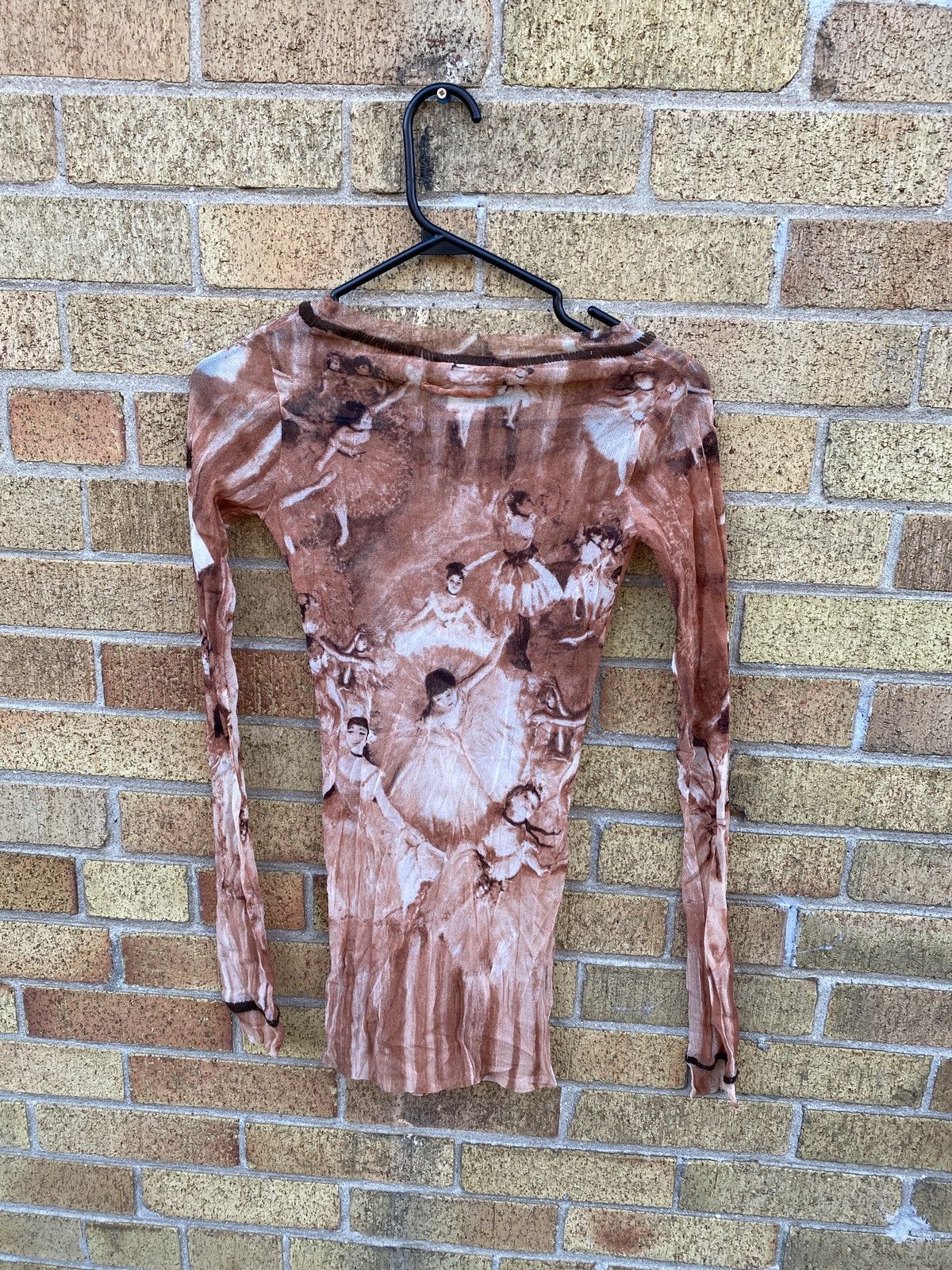 Jean Paul Gaultier × Vintage SS04 Jean Paul Gaultier Edgar Degas Ballerina Sheer Shirt Size S / US 4 / IT 40 - 10 Thumbnail
