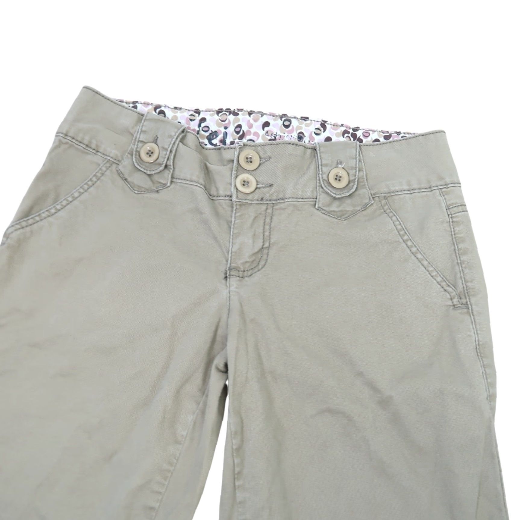 L.E.I. VINTAGE Y2K LEI khaki brown low rise bermuda shorts 7 Women Bermuda Casual Cotton Inseam 13" Rise 7.5" Spring Summer Size 28" / US 6 / IT 42 - 2 Thumbnail