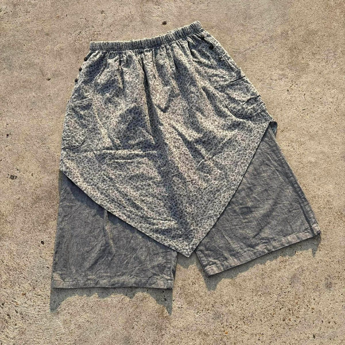 Japanese Brand BARU Layered Wrap Skirt Shorts Size 30" / US 8 / IT 44 - 1 Thumbnail