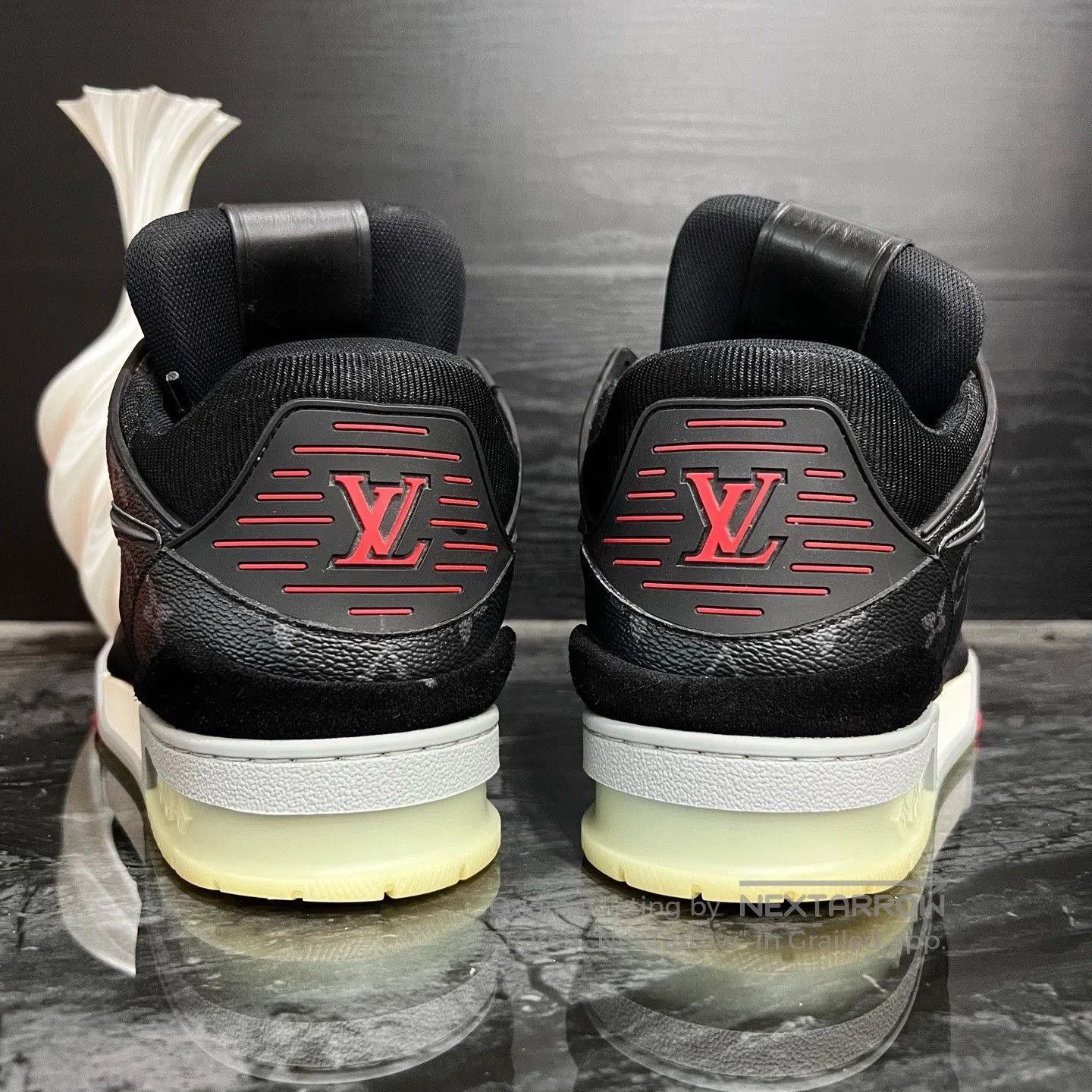 Louis Vuitton Louis Vuitton Black Monogram Trainer Sneakers. Size US 8.5 / EU 41-42 - 4 Thumbnail