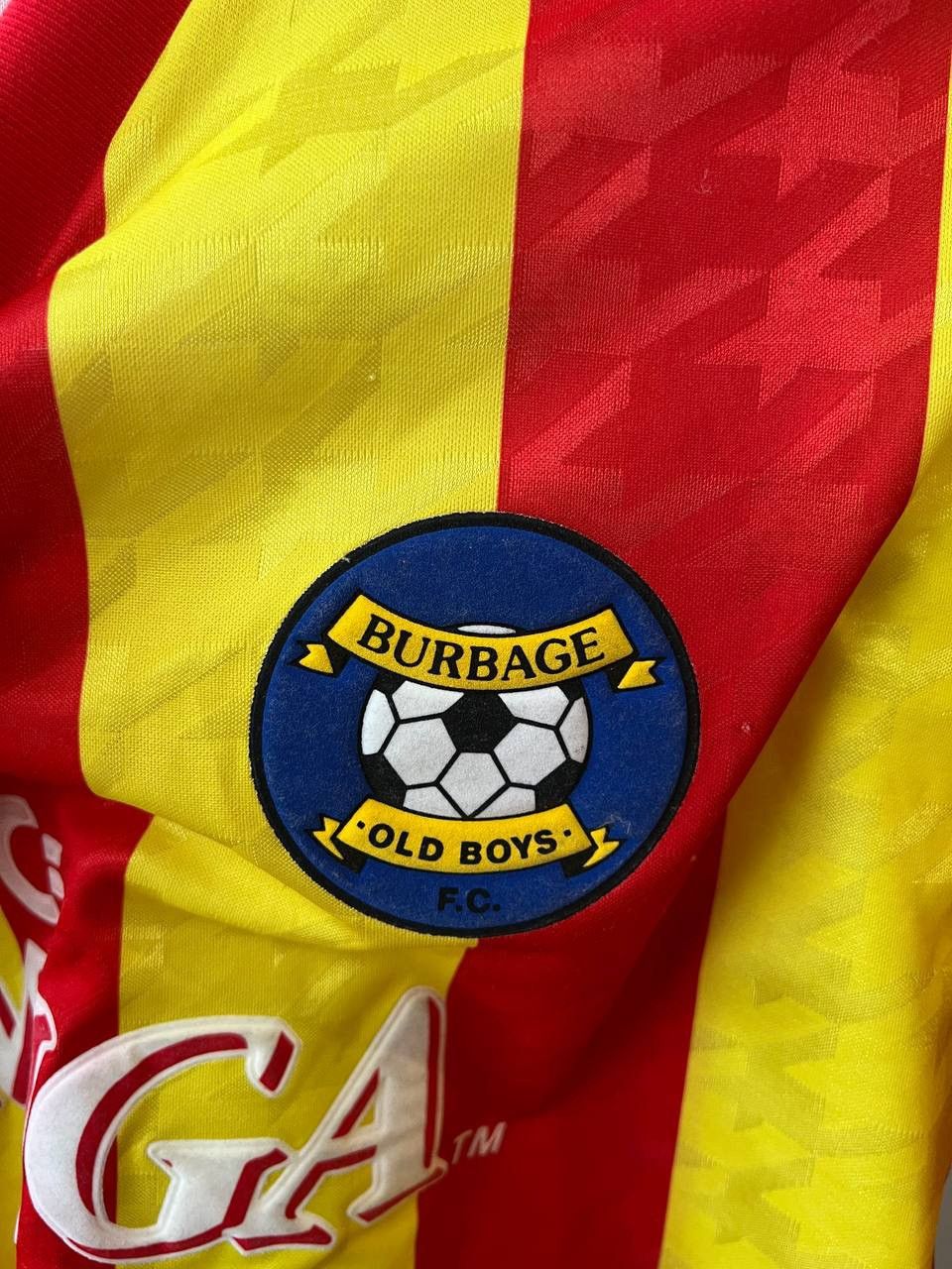Vintage 1980 BURBAGE OLD BOYS FC ENGLAND HOME PREMIER SOCCER JERSEY Size US L / EU 52-54 / 3 - 3 Thumbnail