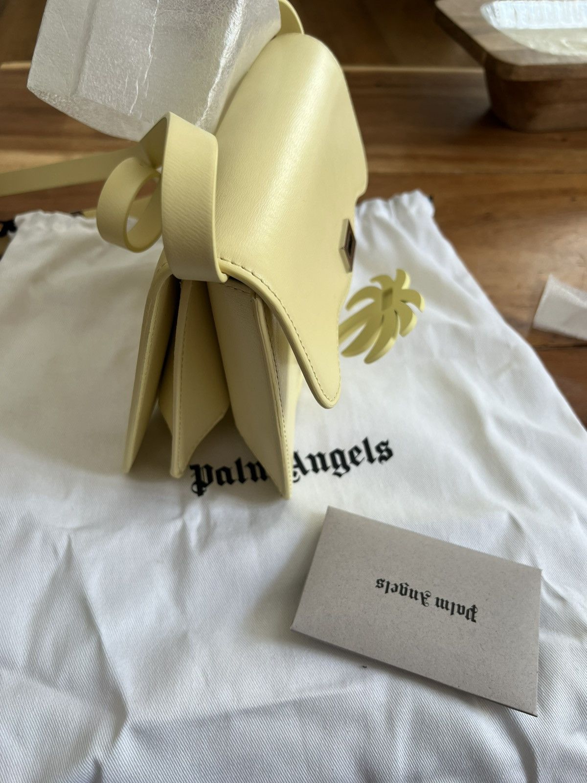 Palm Angels Palm Angels Palm-motif Shoulder Bag Yellow Leather 21x21x6 Size ONE SIZE - 12 Thumbnail