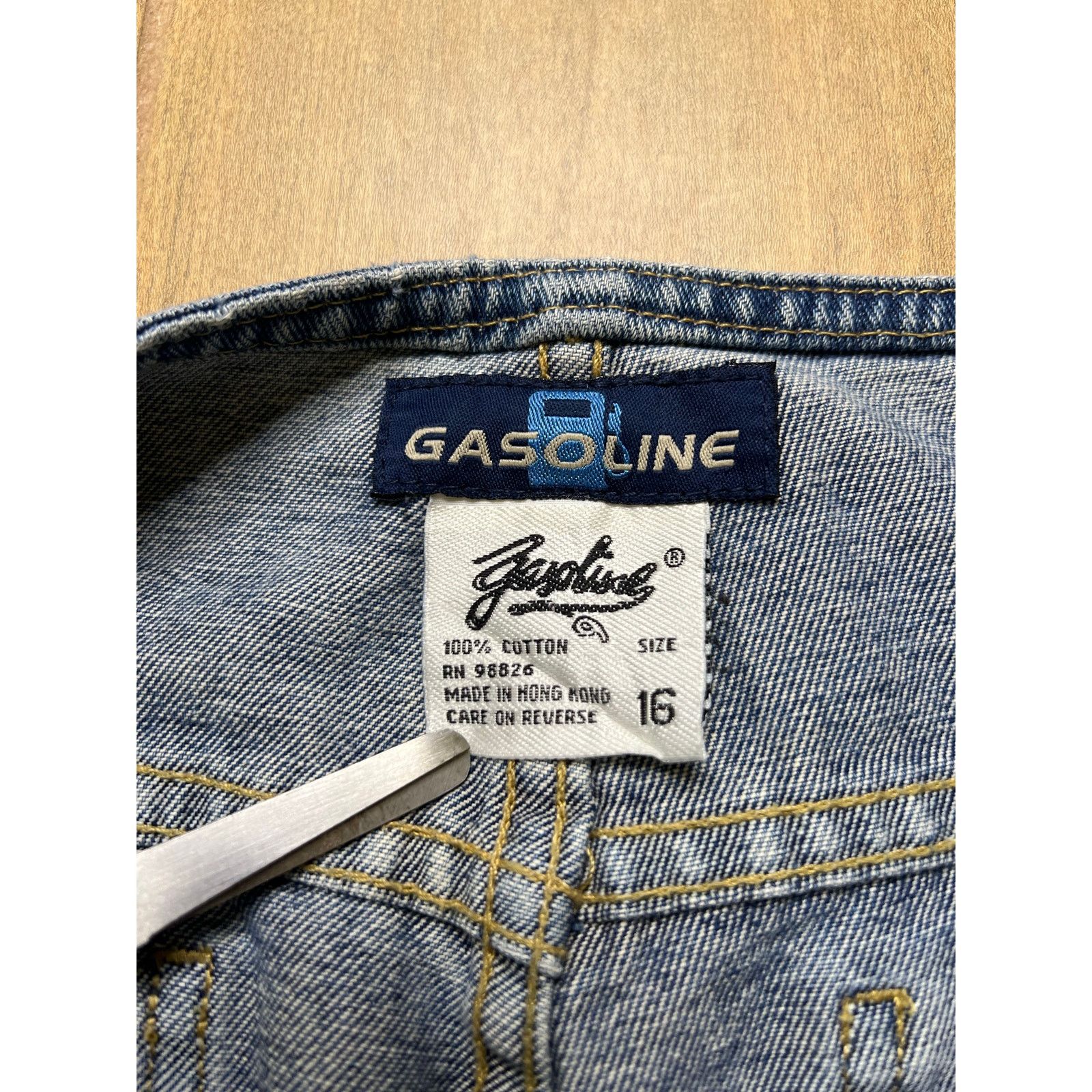 Vintage GASOLINE Flare Jeans Womens Sz 28 Vintage Y2K Embroidered Size 28" / US 6 / IT 42 - 4 Thumbnail