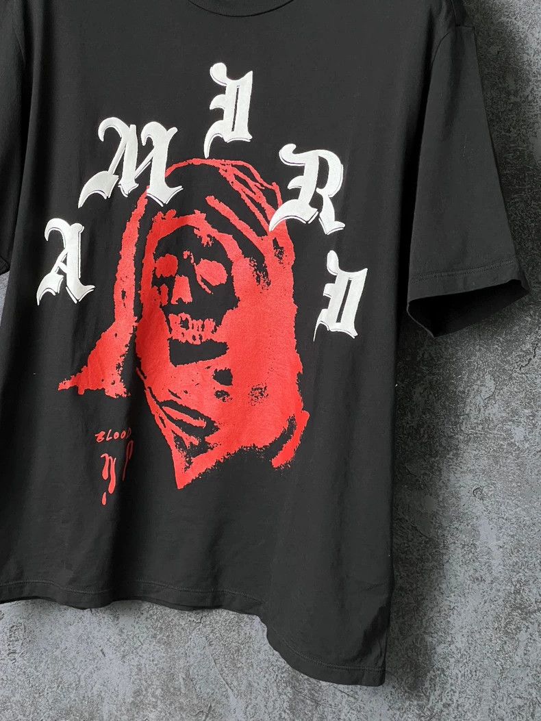 Amiri Amiri Black Skull Letter Printed Cotton T-Shirt Size US L / EU 52-54 / 3 - 5 Thumbnail
