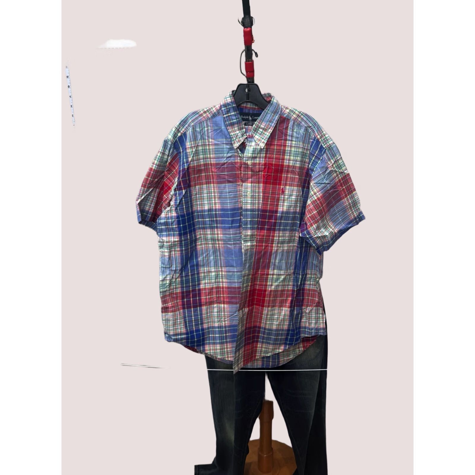 Ralph Lauren Ralph Lauren VTG Plaid SHORT SLEEVE BUTTON UP SHIRT Large L Mens Size US L / EU 52-54 / 3 - 1 Thumbnail