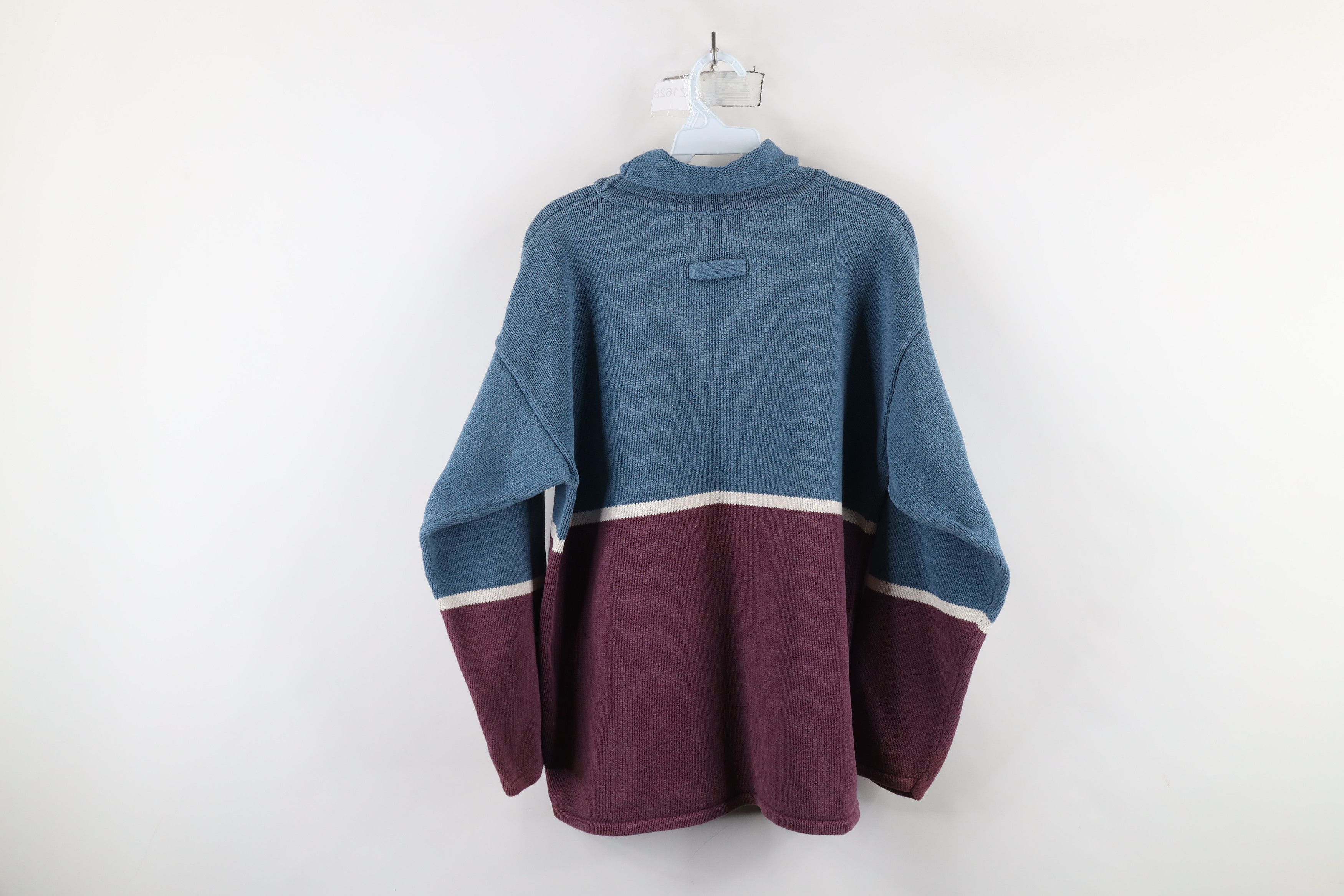 Vintage Vintage 90s Streetwear Cotton Marled Knit Turtleneck Sweater Size M / US 6-8 / IT 42-44 - 12 Thumbnail