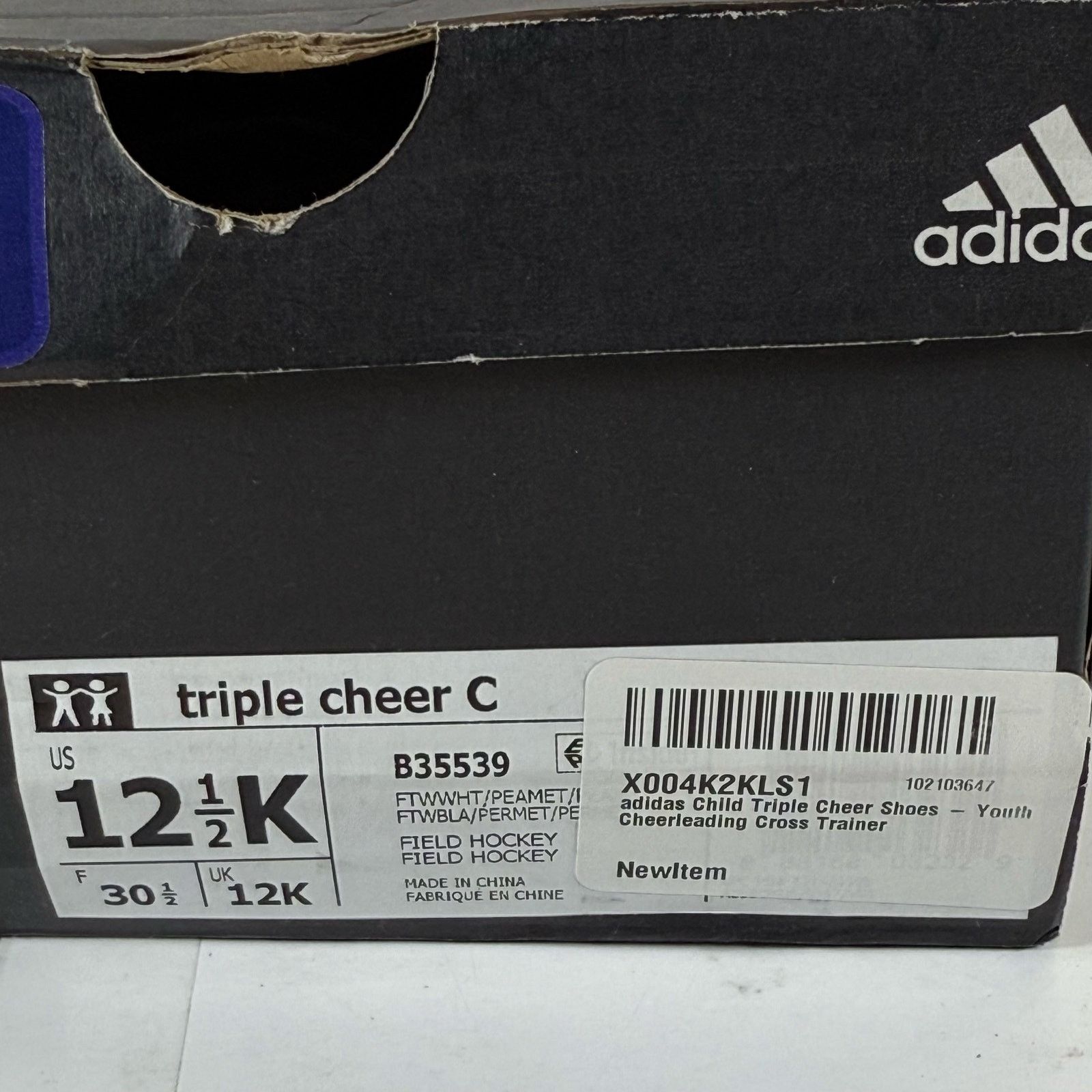 Adidas Adidas Triple Cheer C White/White B35539 Size 12.5 Kids Size US 12 / IT 42 - 7 Thumbnail