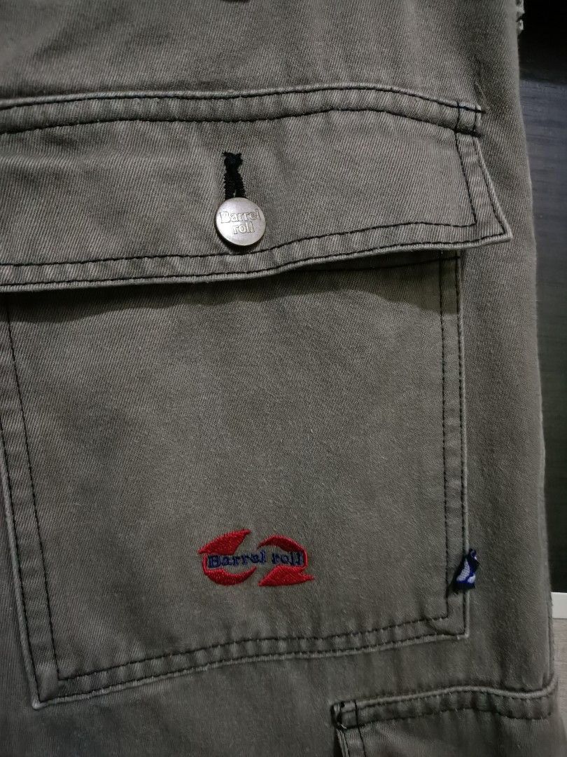 Designer × Vintage Vintage barrell roll street clothing cargo baggy pants Size US 32 / EU 48 - 5 Thumbnail