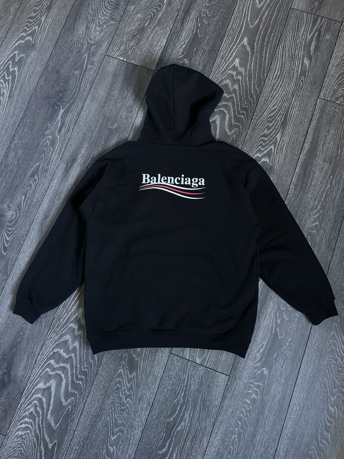 balenciaga political campaign bernie logo oversized hoodie