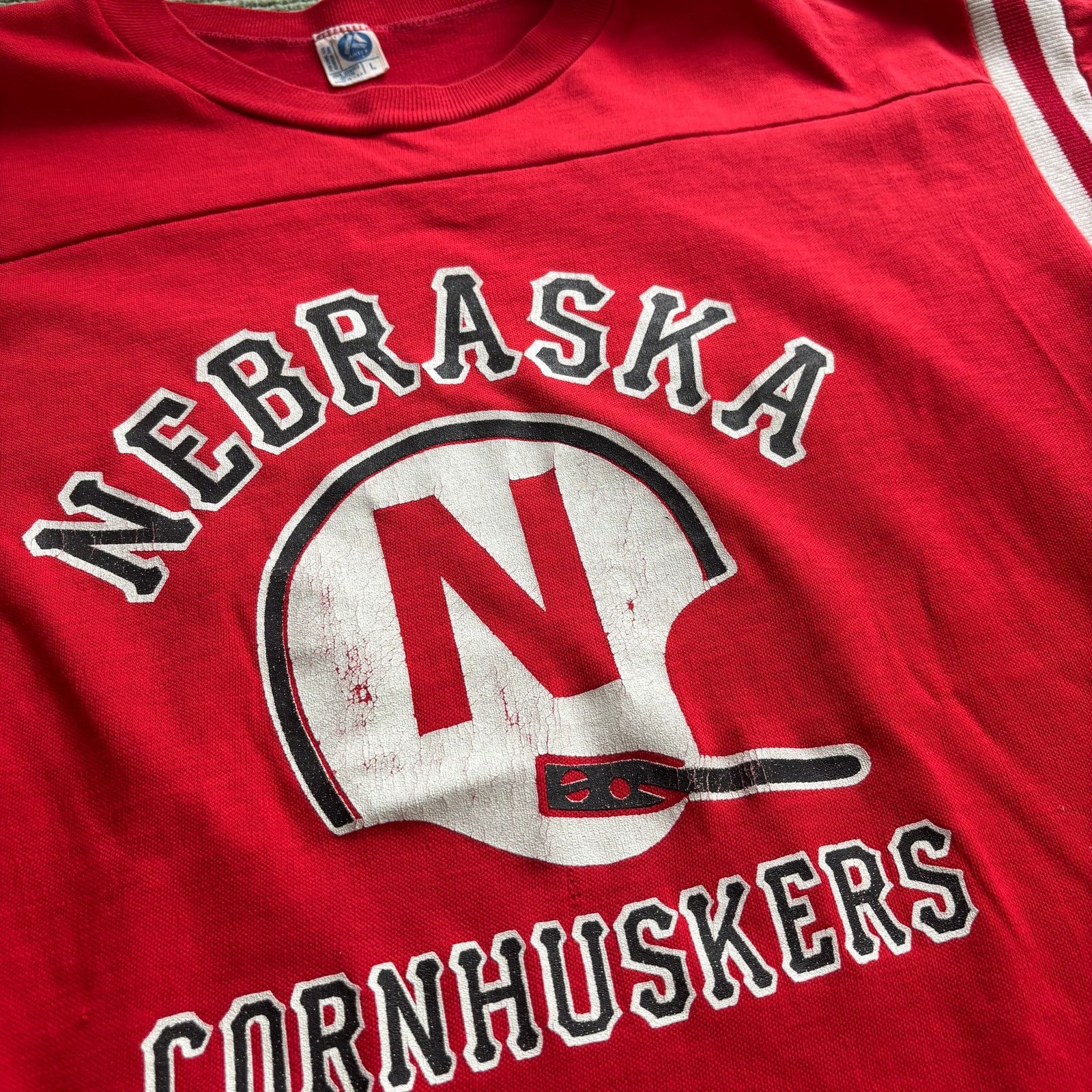 Vintage 70s Vintage Cotton Nebraska Cornhuskers Jersey Sz M/L Size US L / EU 52-54 / 3 - 5 Thumbnail