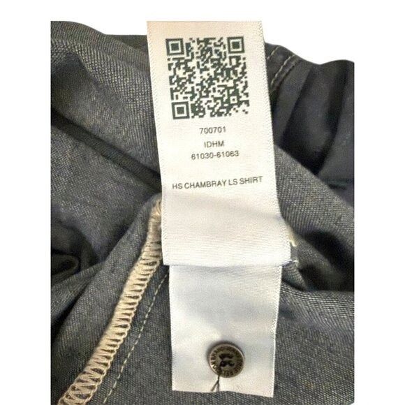 True Religion True Religion Mens Blue Denim Graphic Logo Chambray Long Sle Size US L / EU 52-54 / 3 - 8 Thumbnail