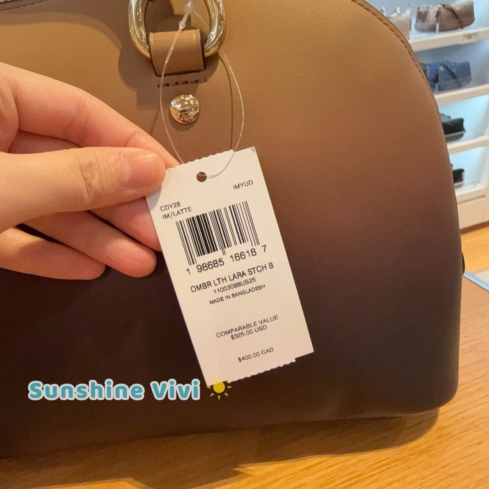 Coach NWT Coach Lara Satchel Bag Latte CDY28 Digitally leather Size ONE SIZE - 2 Thumbnail