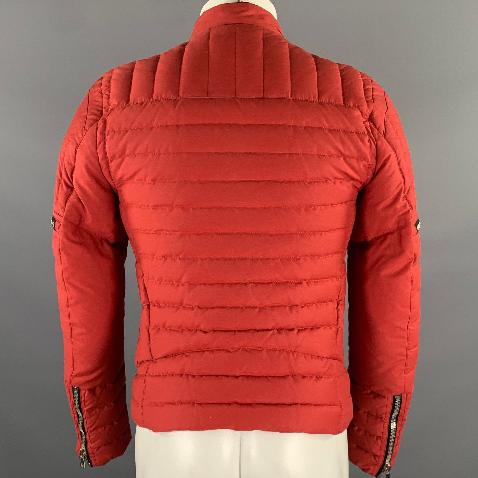 Balmain BALMAIN Size S Red Brick Cotton Polyamide Quilted Jacket Size US S / EU 44-46 / 1 - 4 Thumbnail