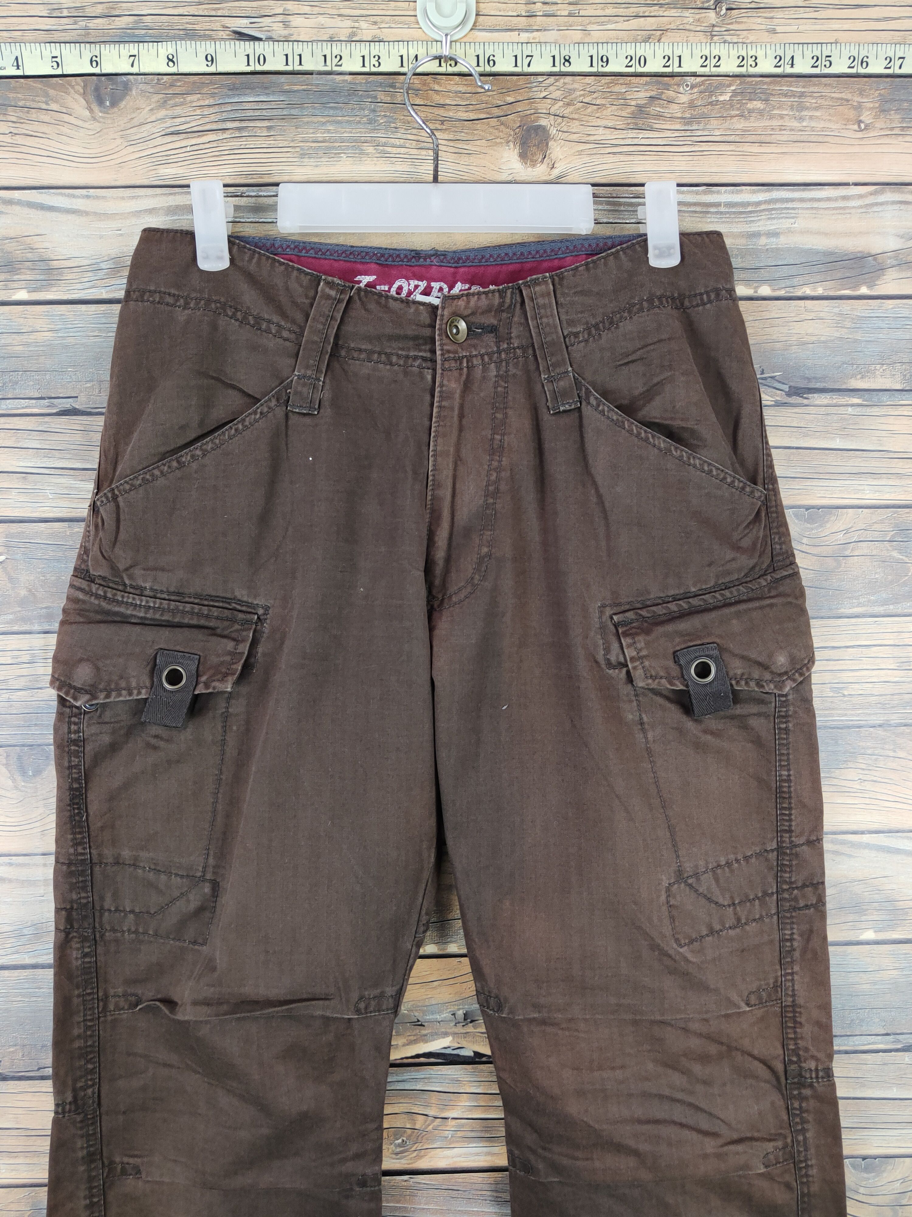 Japanese Brand L-07B52X Japan Dark Brown Multipocket Cargo Pants #W1011 Size US 31 - 2 Thumbnail