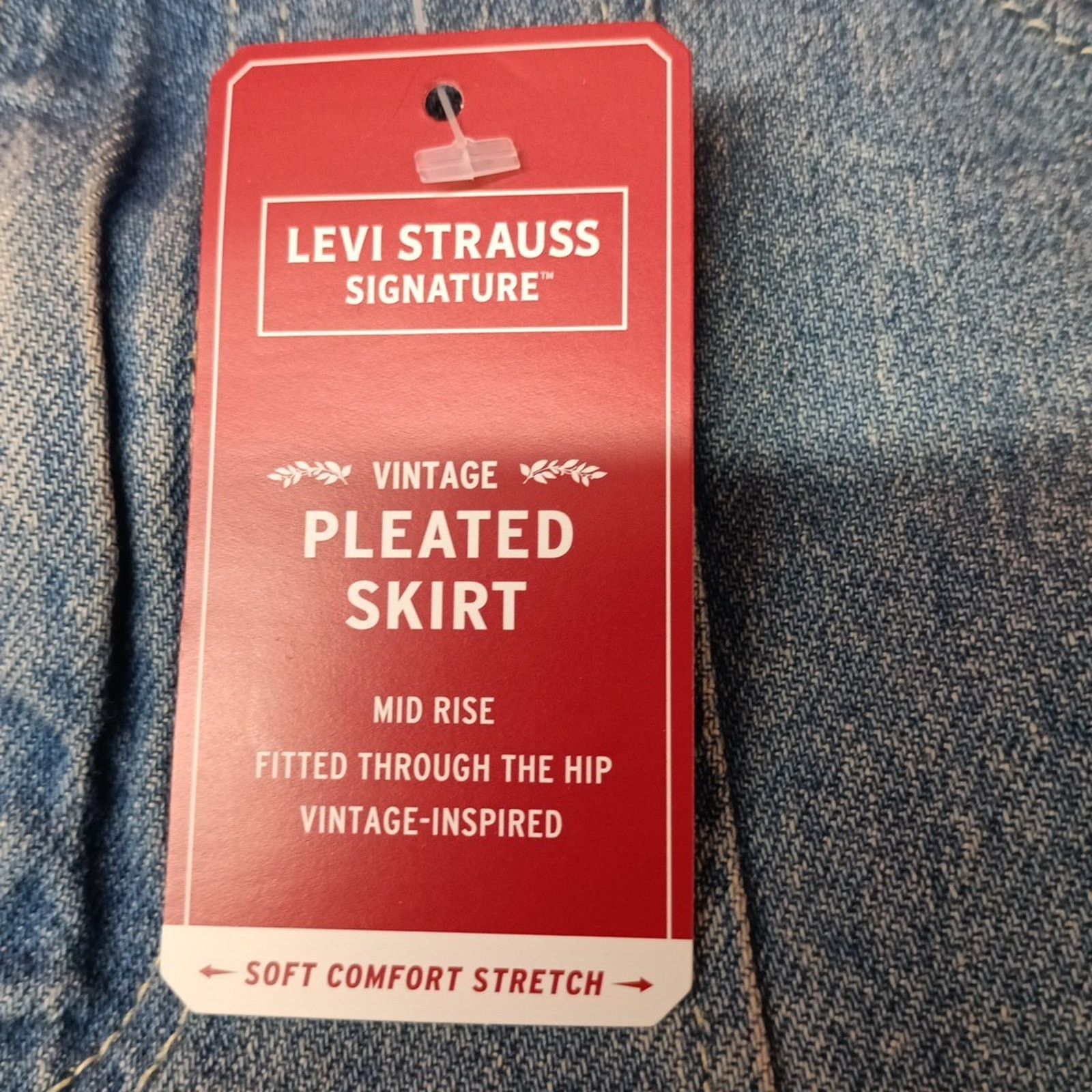 Levi's Levi Strauss Blue Denim Pleated Skirt Women's Size 4 W27 Size 27" / US 4 / IT 40 - 4 Thumbnail