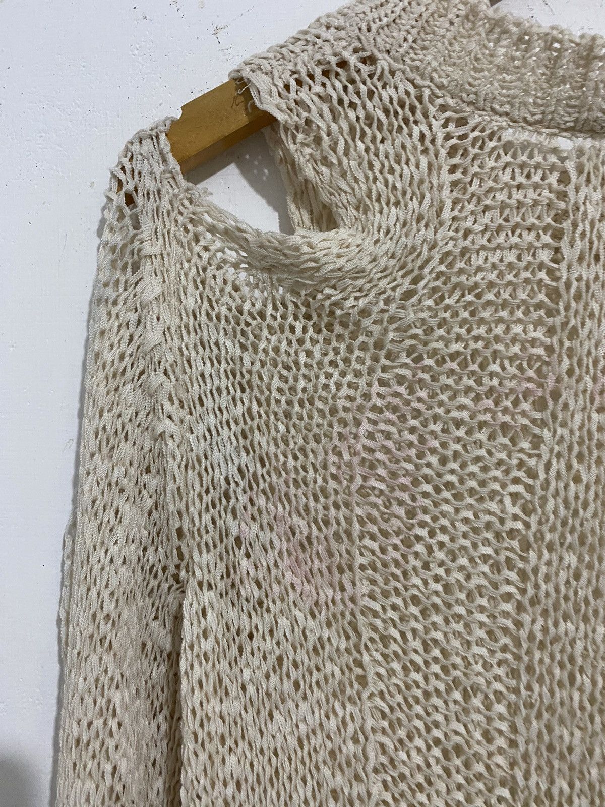 💸BINDINGOFFER💸Japanese knitted hole shoulder issey archived