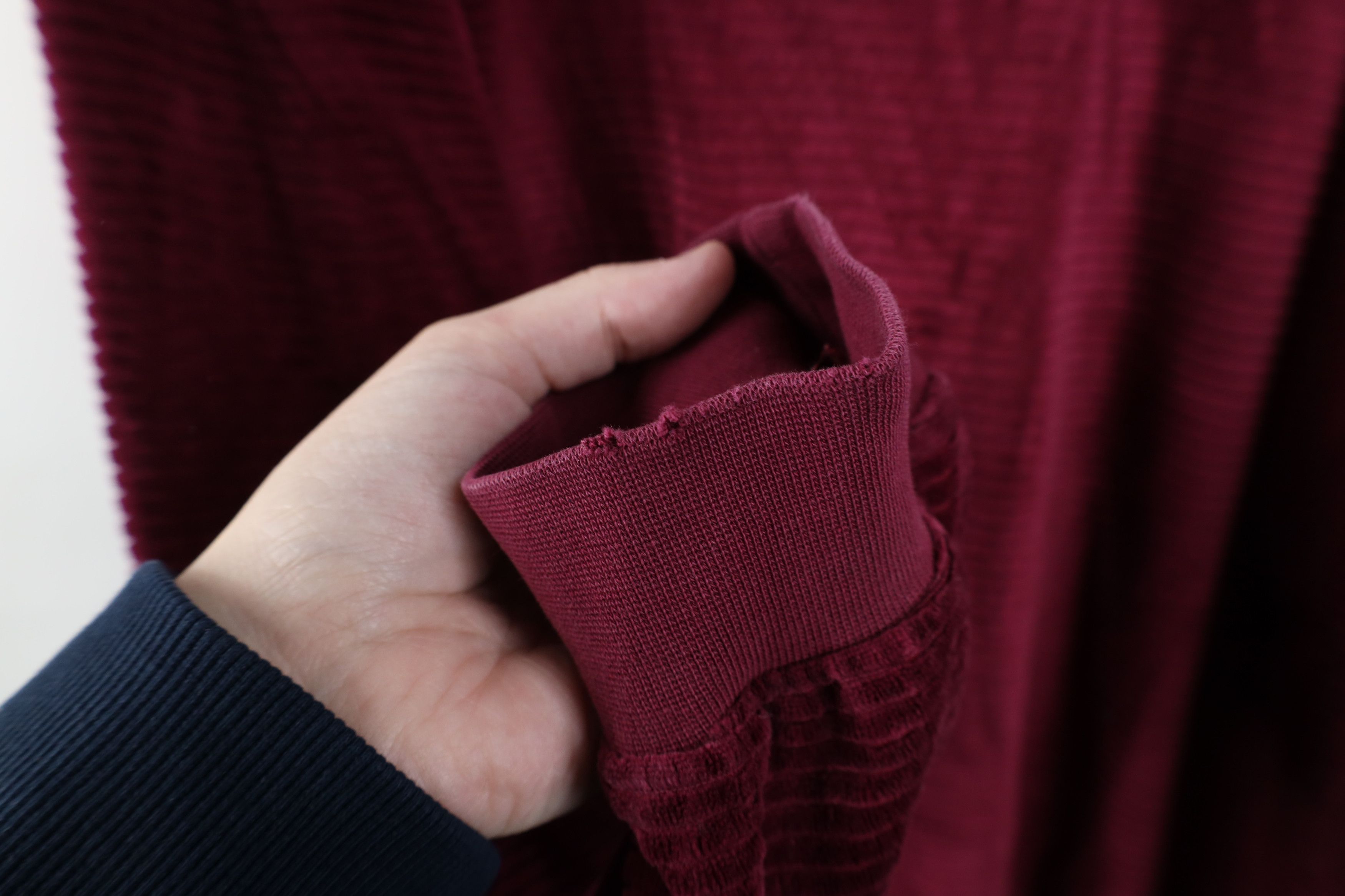 Vintage Vintage 90s Streetwear Ribbed Knit Pullover Polo Shirt Red Size US XL / EU 56 / 4 - 9 Thumbnail
