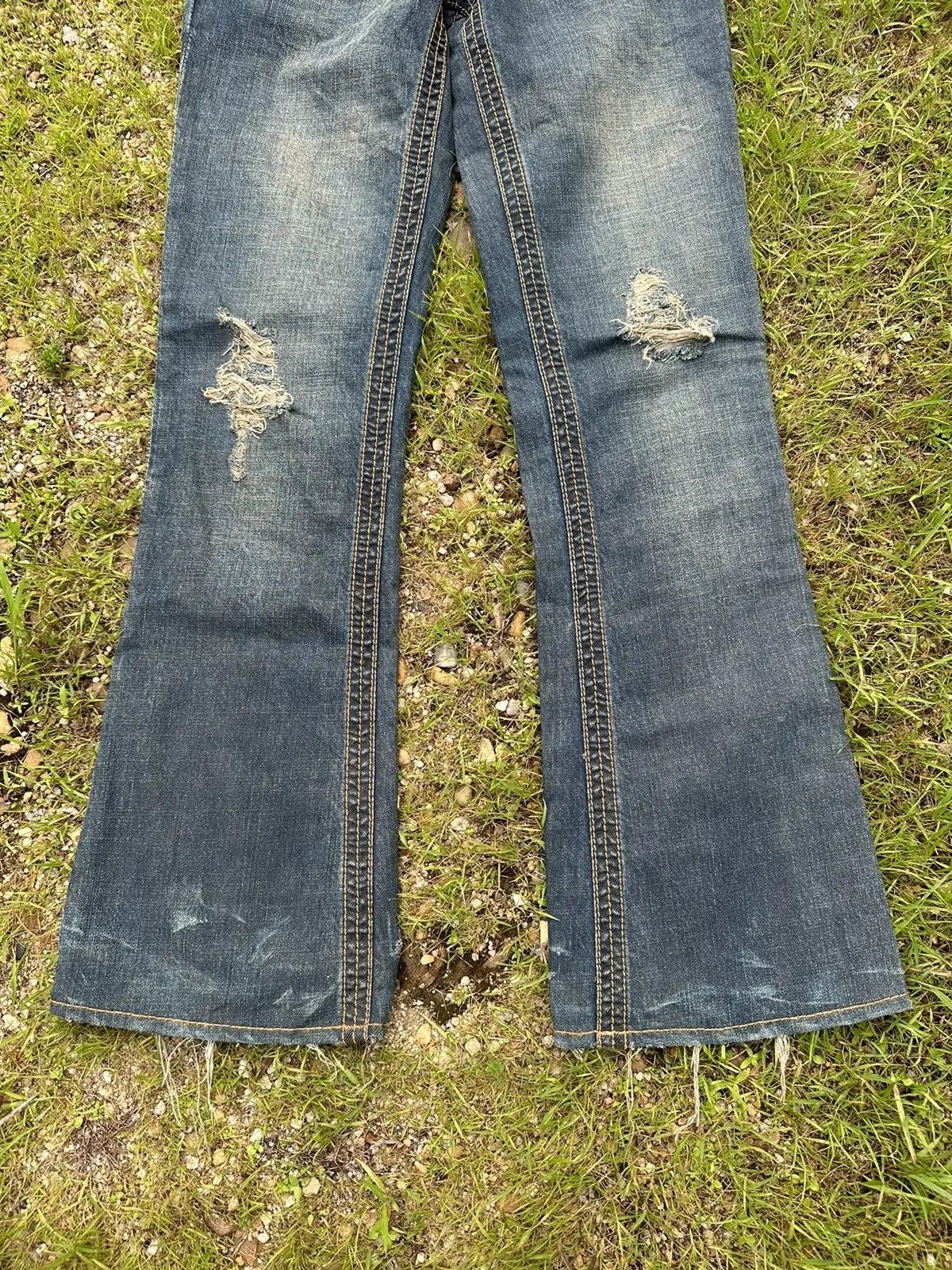 Cherokee CHEKORE JAPANESE BRAND DENIM RIPPED FLARED JEANS PANTS Size US 29 - 5 Thumbnail