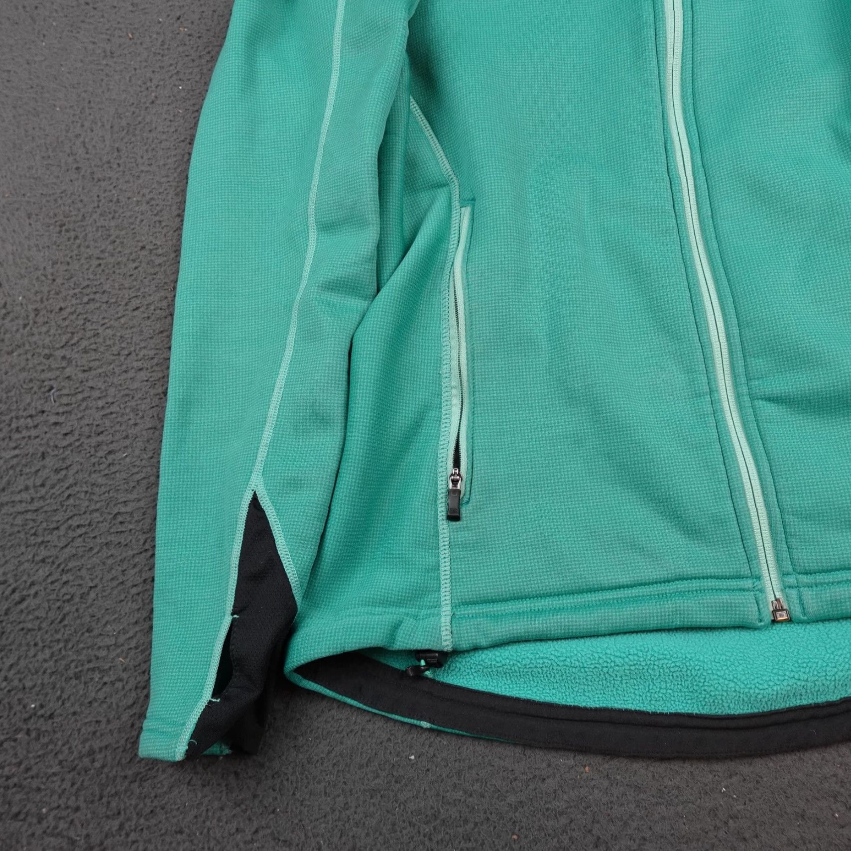 Vintage REI Jacket Womens Small Teal Polartec Wind Pro Hooded Full Zip Fleece Jacket Size S / US 4 / IT 40 - 3 Thumbnail
