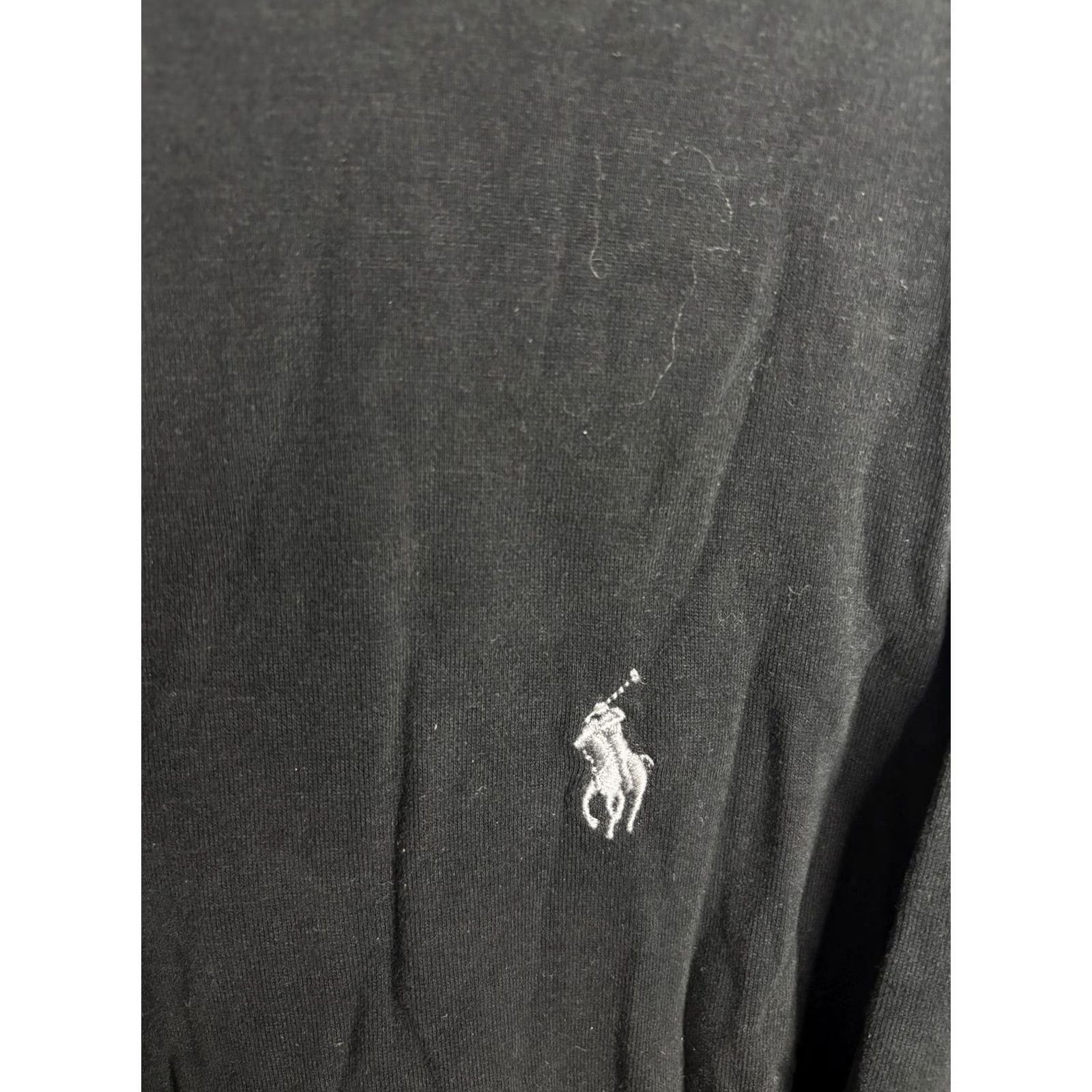 Polo Ralph Lauren Polo Ralph Lauren Sweater Mens 2XL Black Quarter Zip Pullover Pony Mock Neck Size US XXL / EU 58 / 5 - 2 Thumbnail
