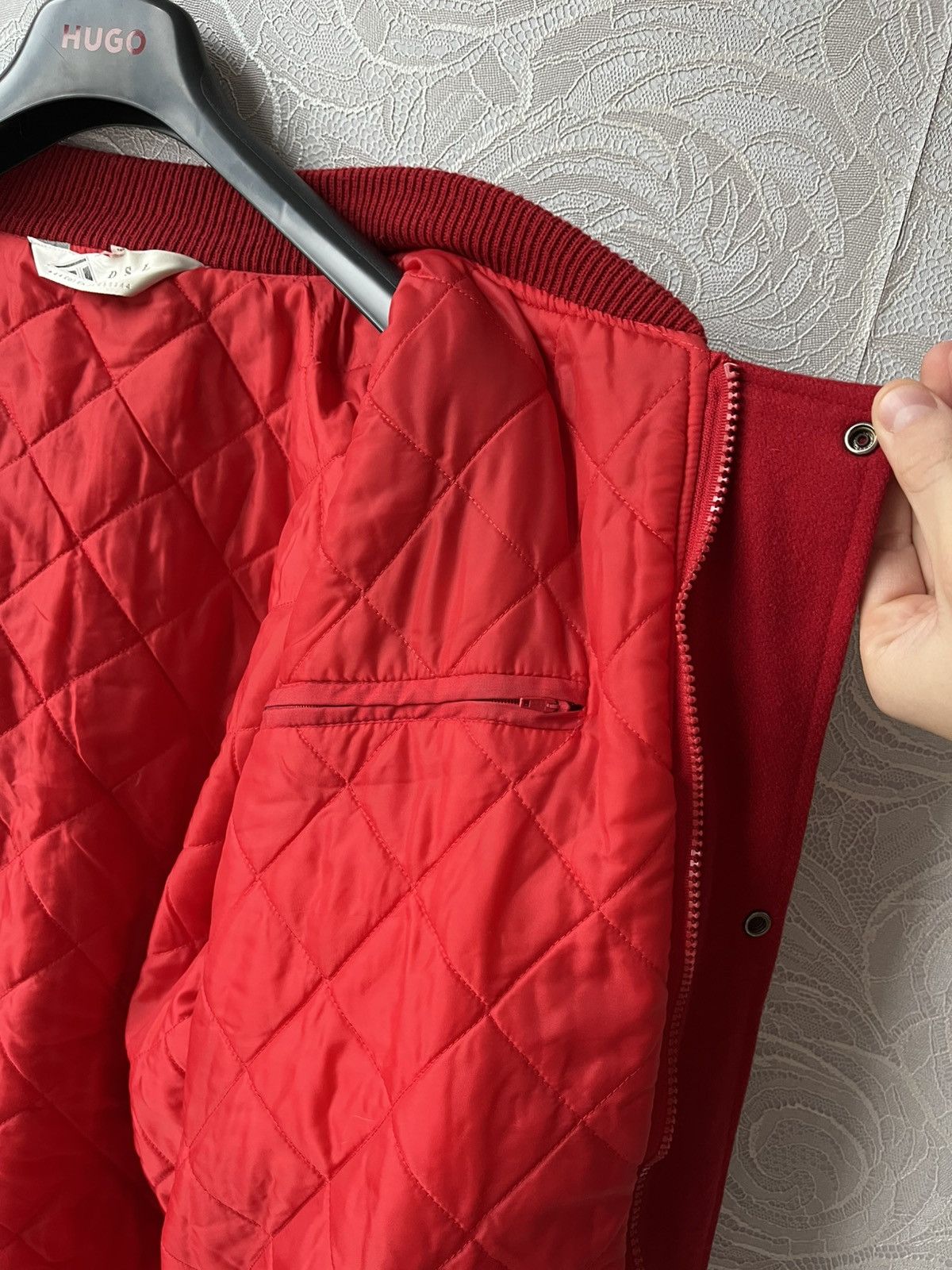 Coca Cola Vintage 90s Coca Cola Enjoy It Wool Red Bomber Jacket Rare Size US L / EU 52-54 / 3 - 10 Thumbnail