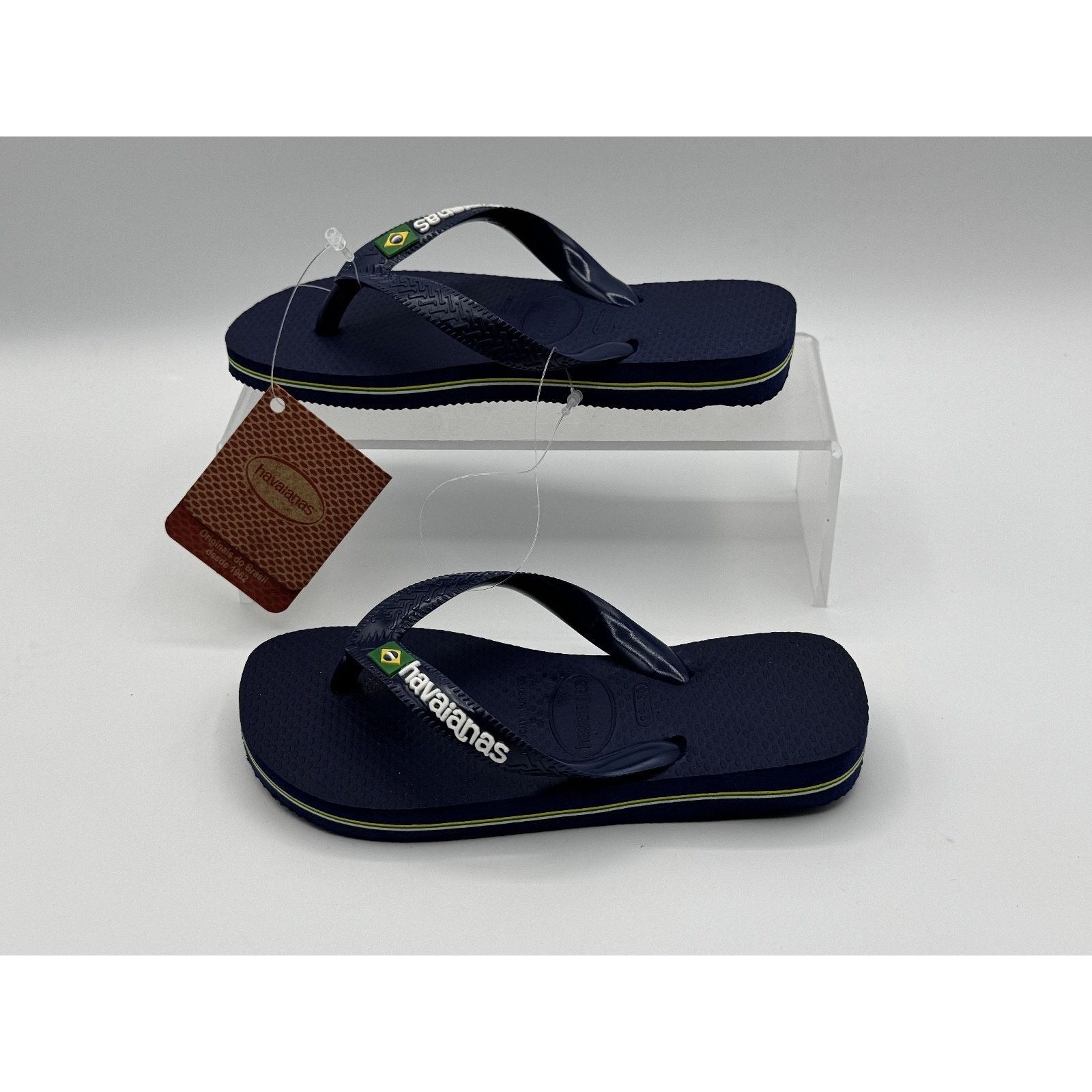 Other Havaianas Navy Blue Brasil Flip Flops Size 29-30-11.5-12 US Size US 11.5 / IT 41.5 - 4 Thumbnail