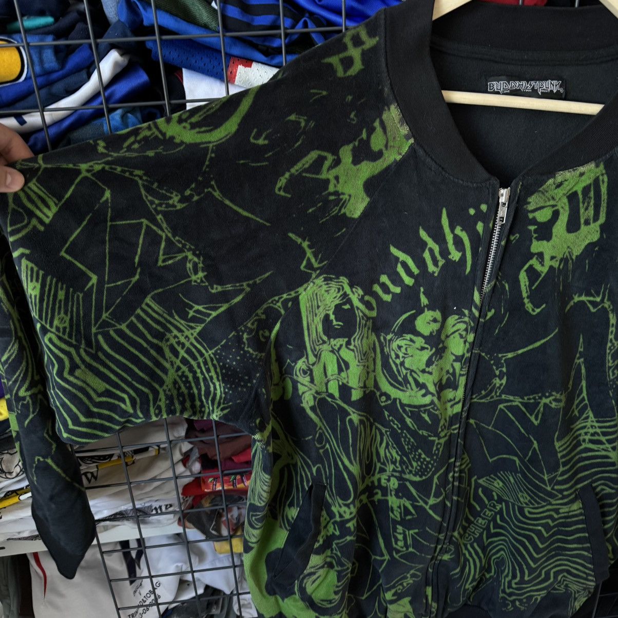 Vintage Buddhist Punk Motorhead Velours Bomber Jacket Size US XL / EU 56 / 4 - 5 Thumbnail